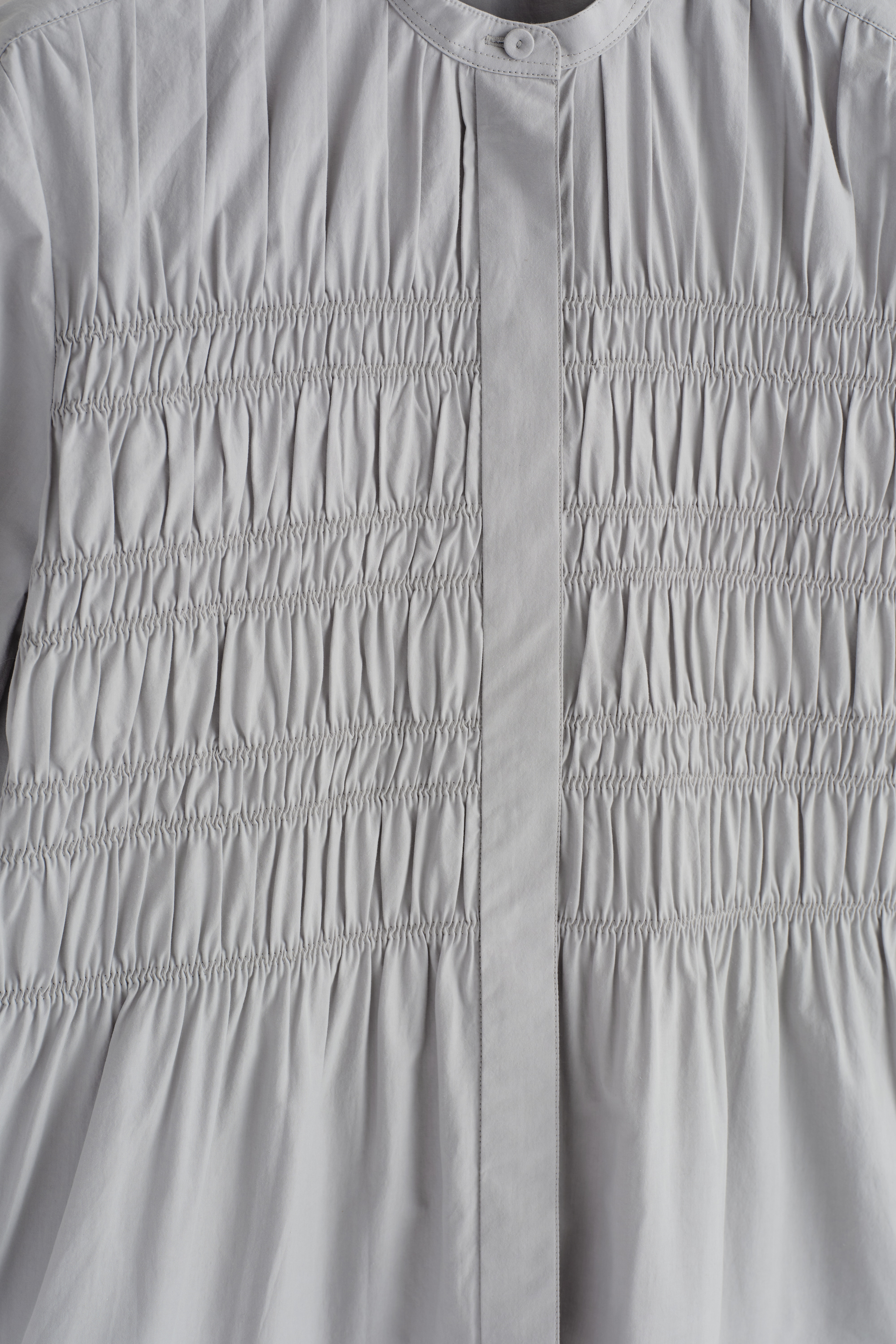 RUCHED COTTON BLOUSE
