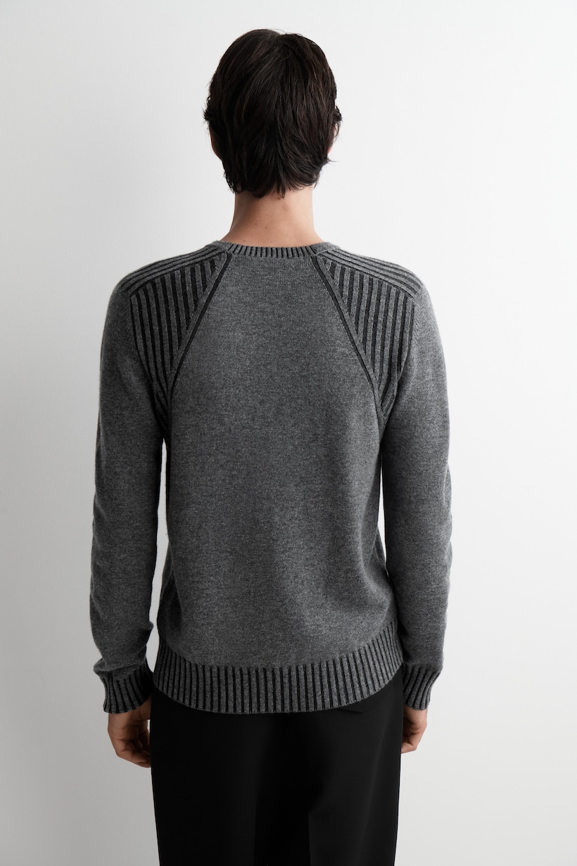 MERINO CASHMERE CREW NECK JUMPER GREY COS GB merino-cashmere-crew-neck-jumper-grey-cos-gb