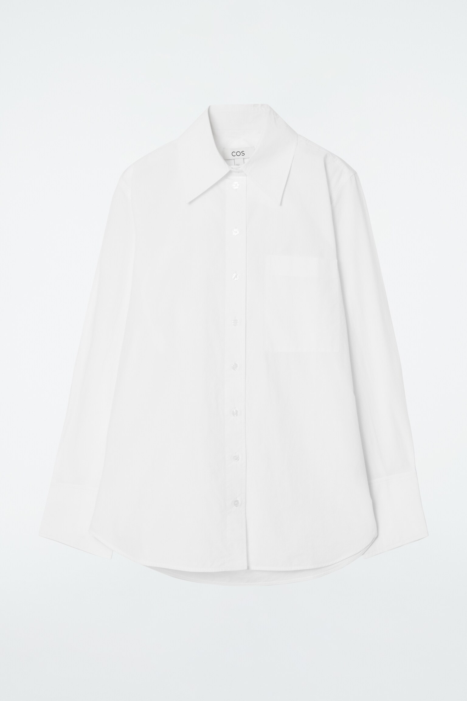 CAMICIA SARTORIALE OVERSIZE - BIANCO/AZZURRO