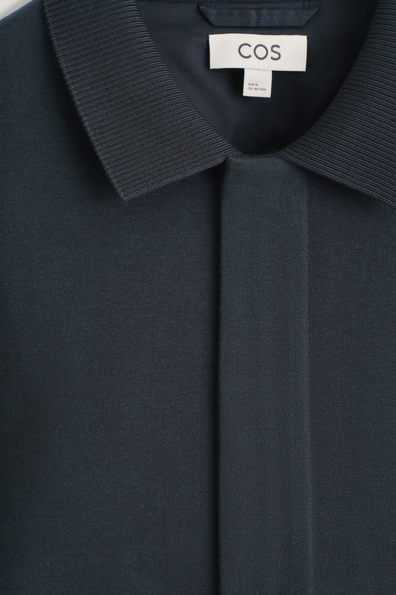 JERSEY HARRINGTON JACKET - NAVY | COS US