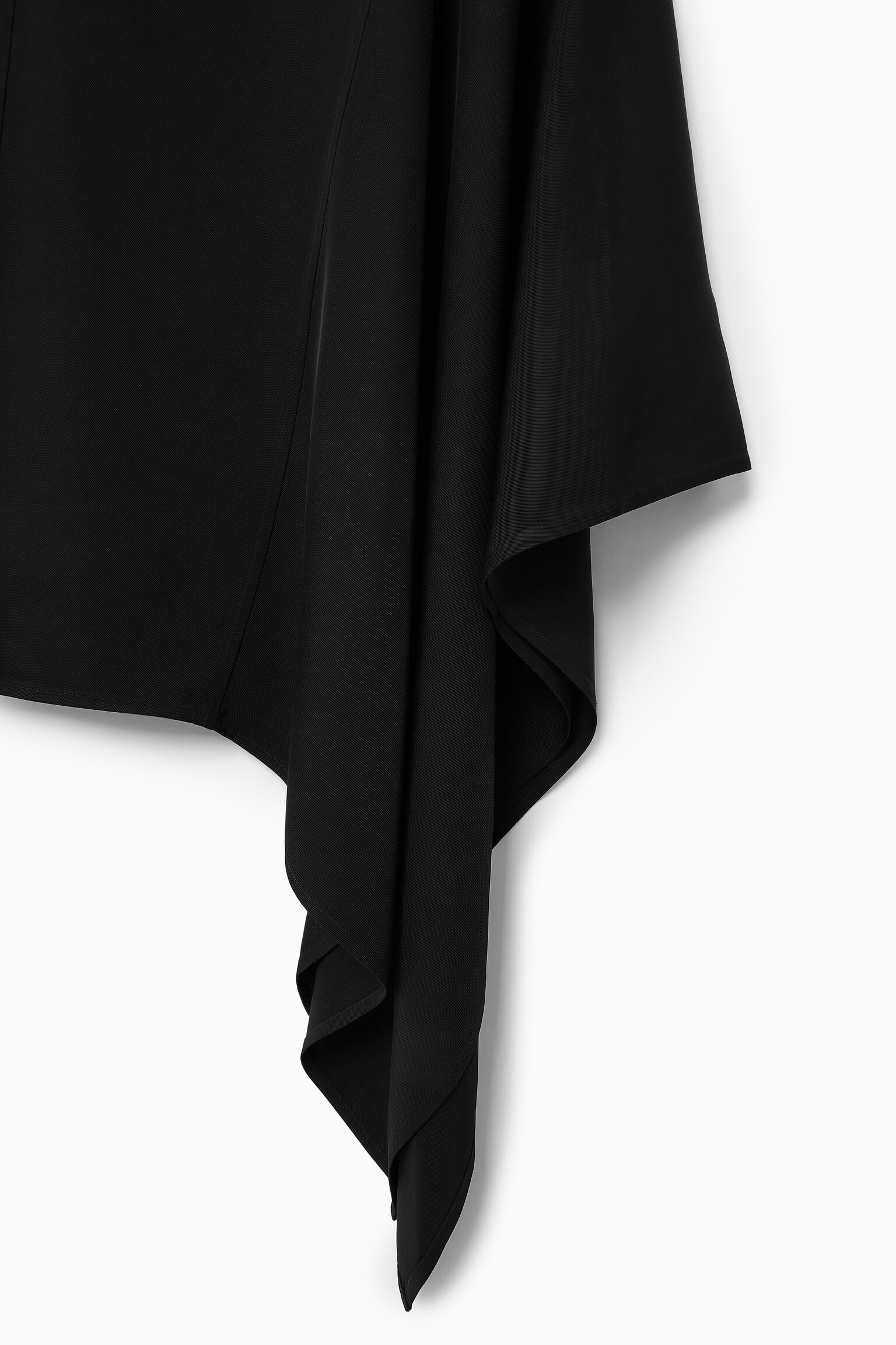 DRAPED ASYMMETRIC MIDI SKIRT - BLACK/GREEN / FLORAL - 2