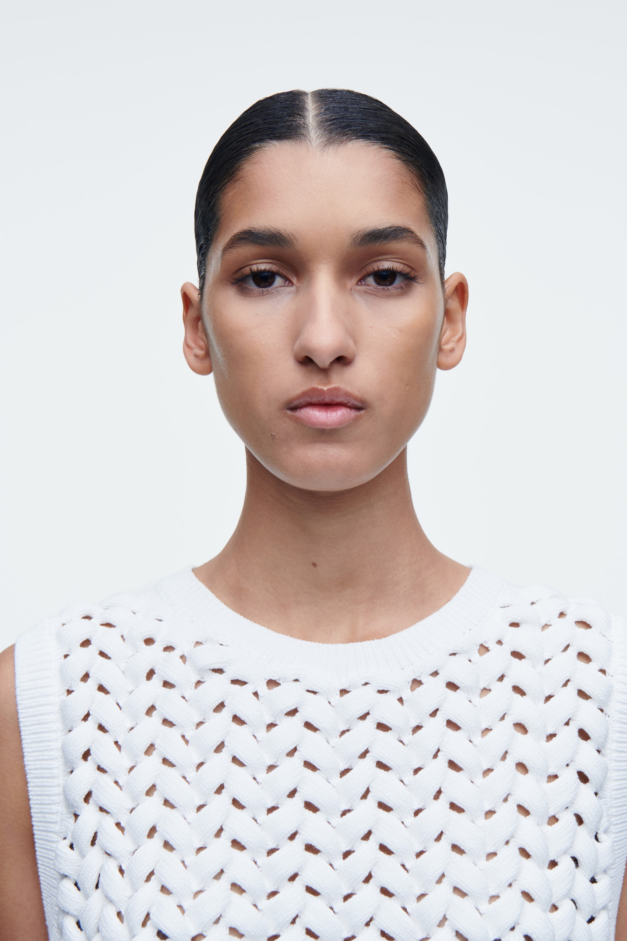 Ingrandisci l'immagine: OPEN-KNIT VEST - WHITE - DONNA | H&M CH 5