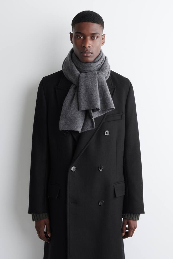 KASZMIROWY SZALIK - CIEMNOSZARY/BRĄZOWY - 3