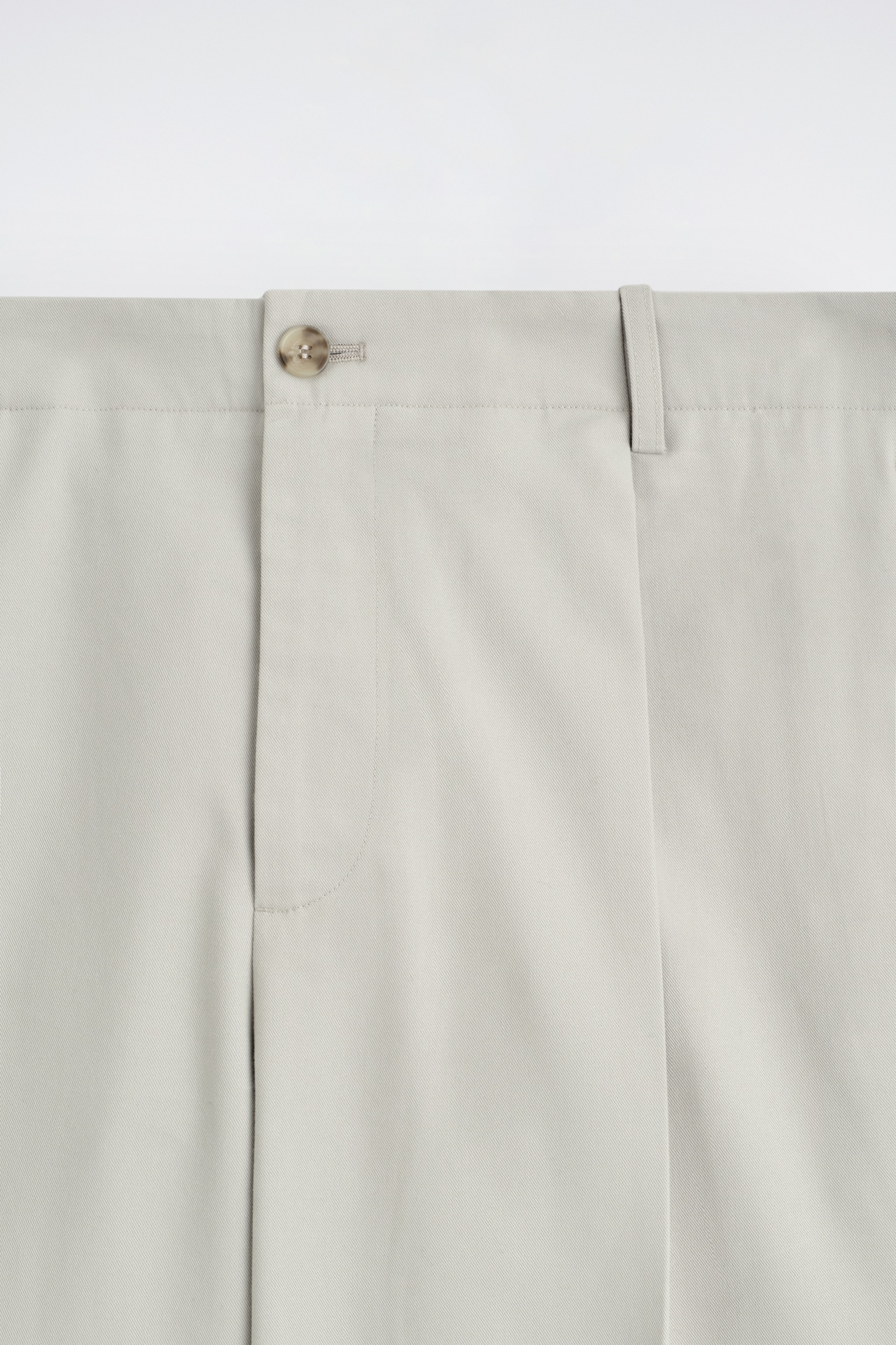 ZKRÁCENÉ BAVLNĚNÉ KALHOTY S ROVNÝMI NOHAVICEMI - SVĚTLE ŠEDÁ/HNĚDÁ - 8