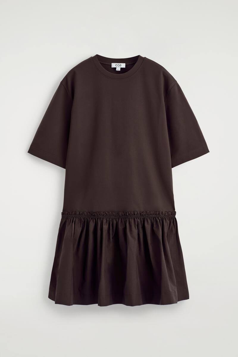 Panelled Dropped-Waist Mini Dress