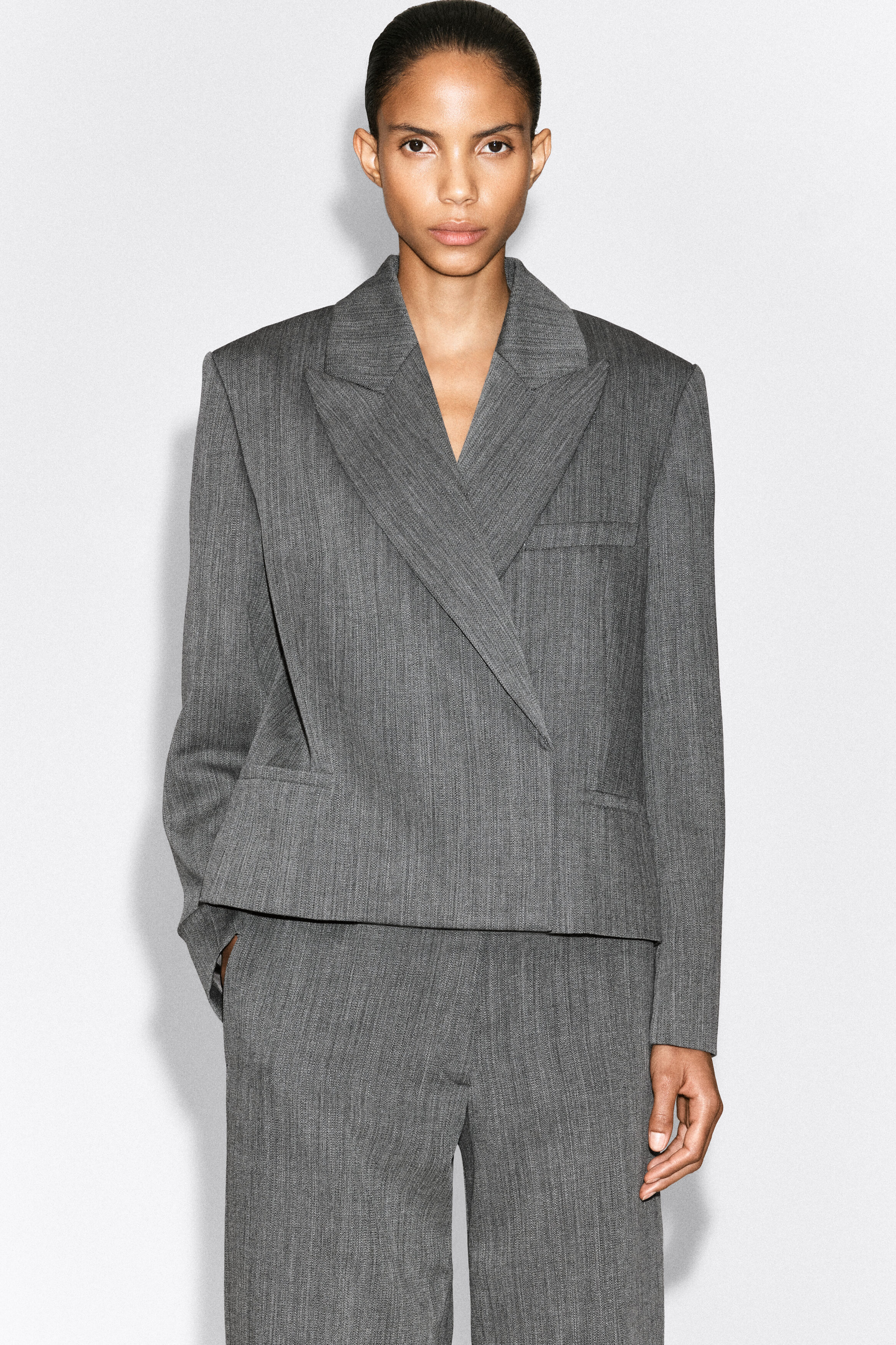 TAILORED WOOL STRAIGHT-LEG PANTS - thumbnail 3