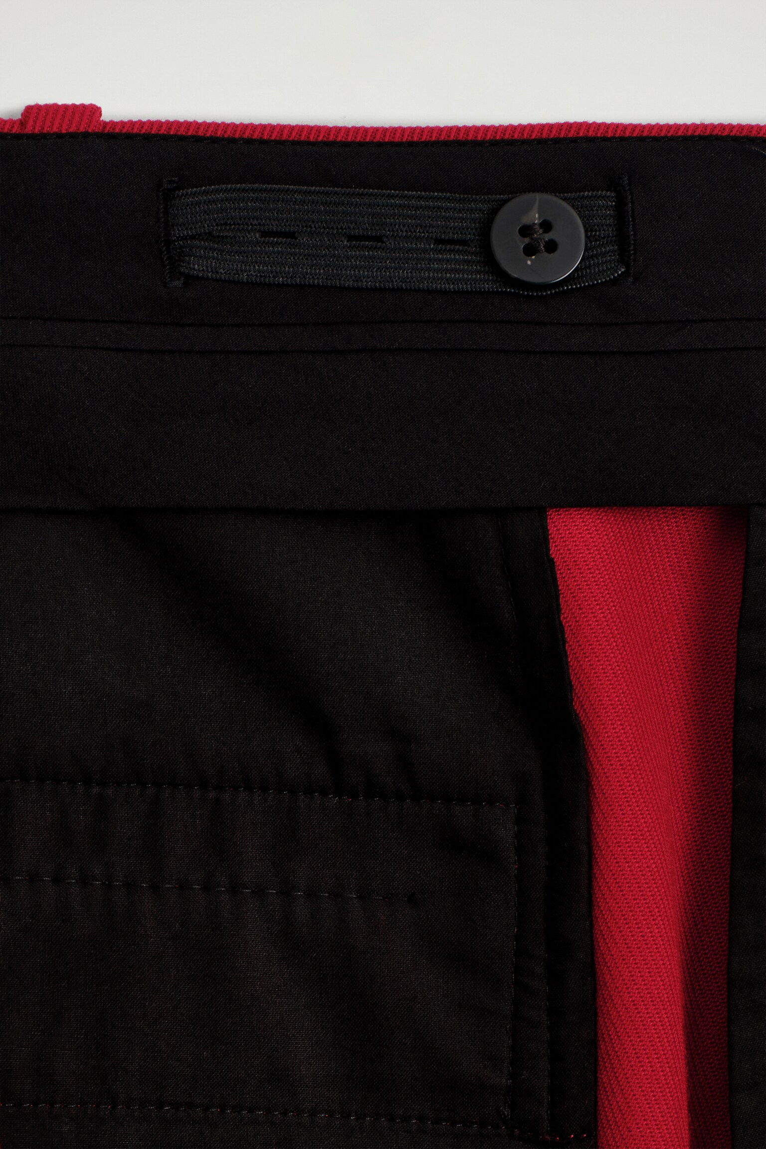 WOOL-BLEND STRAIGHT-LEG TROUSERS - RED - 2