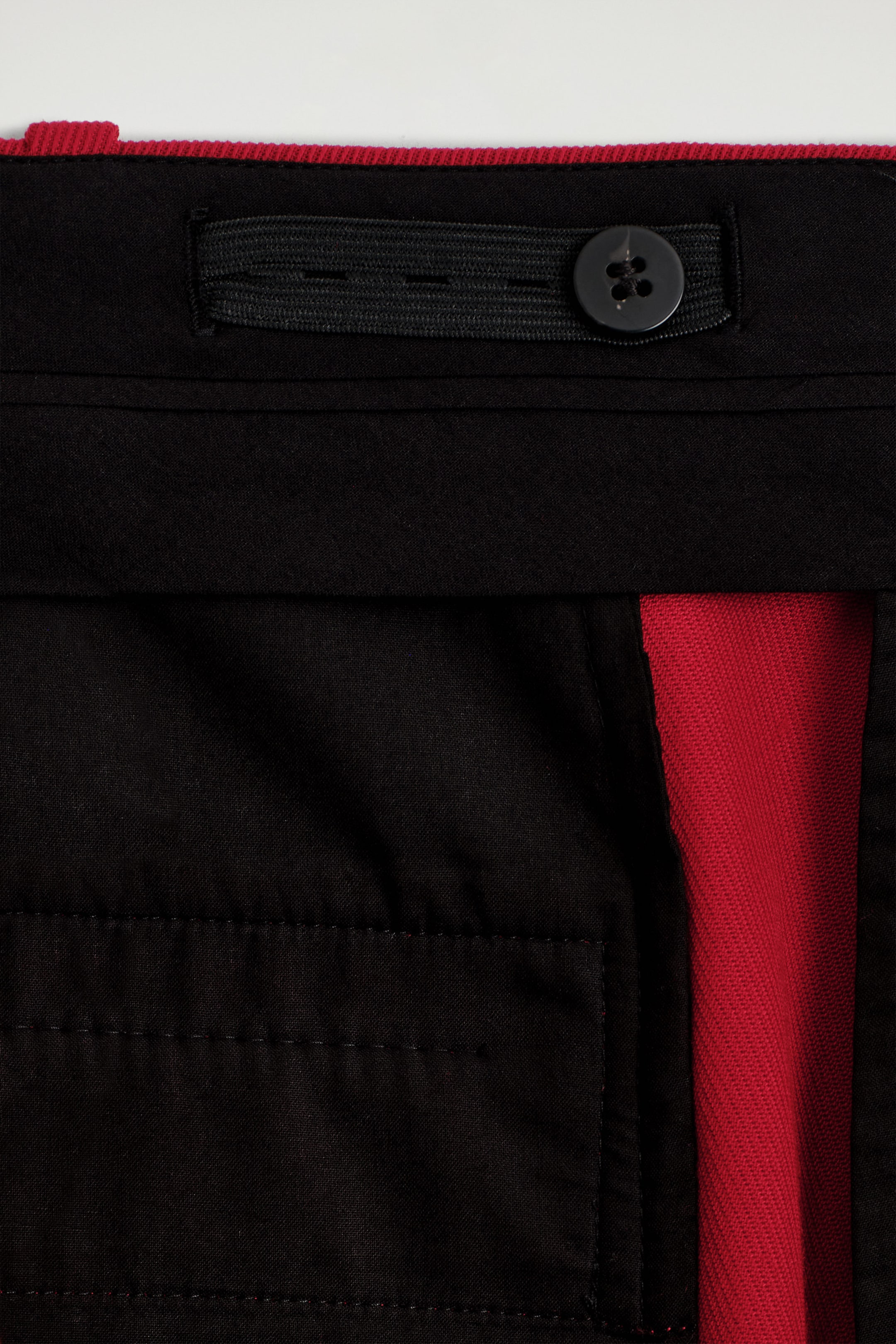 WOOL-BLEND STRAIGHT-LEG PANTS