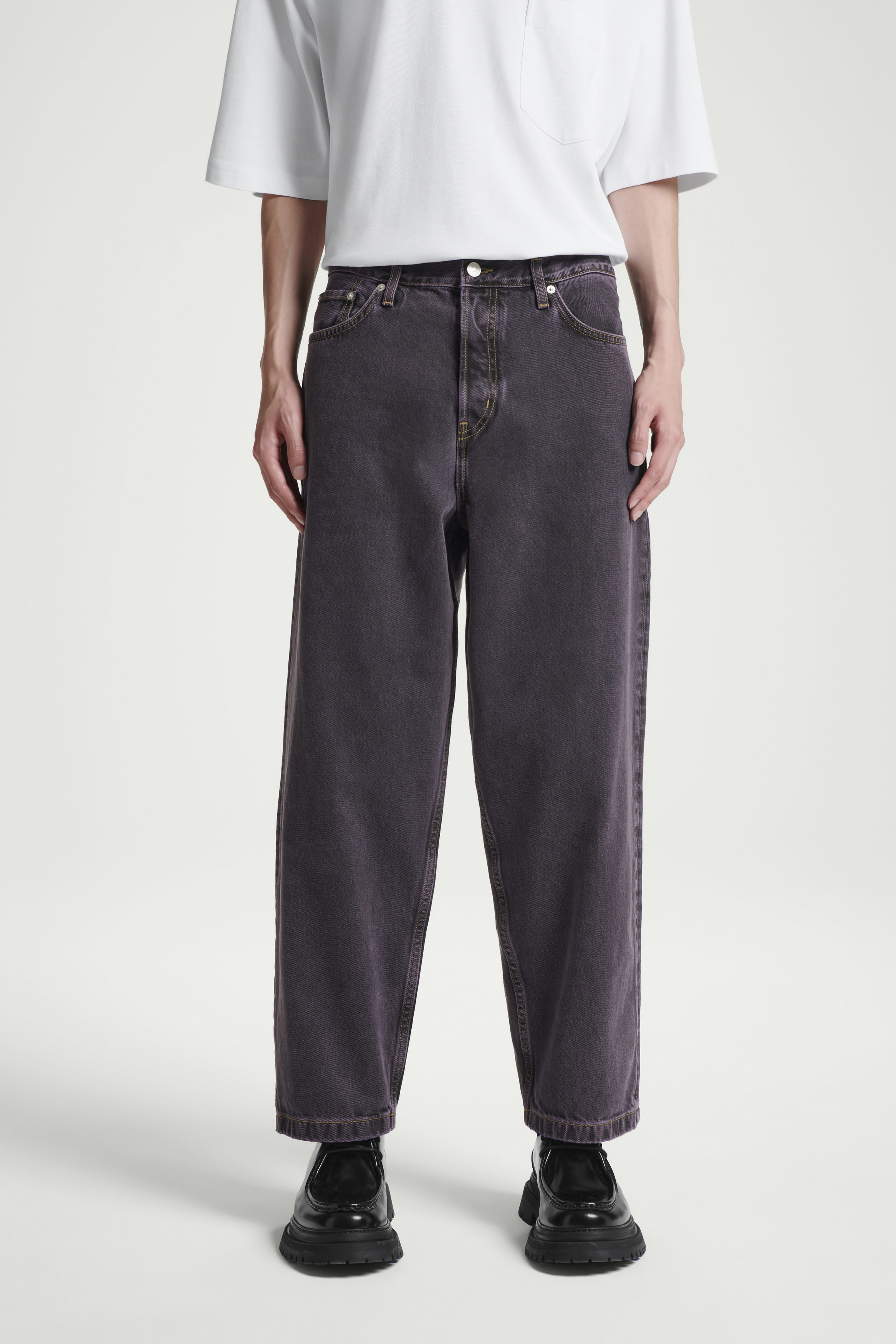 DOME STRAIGHT-LEG JEANS - DARK PURPLE | COS