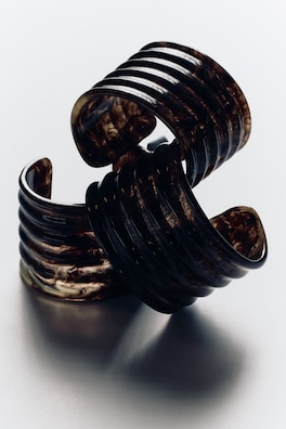 RIPPLED CUFF — BROWN / MARBLED 4