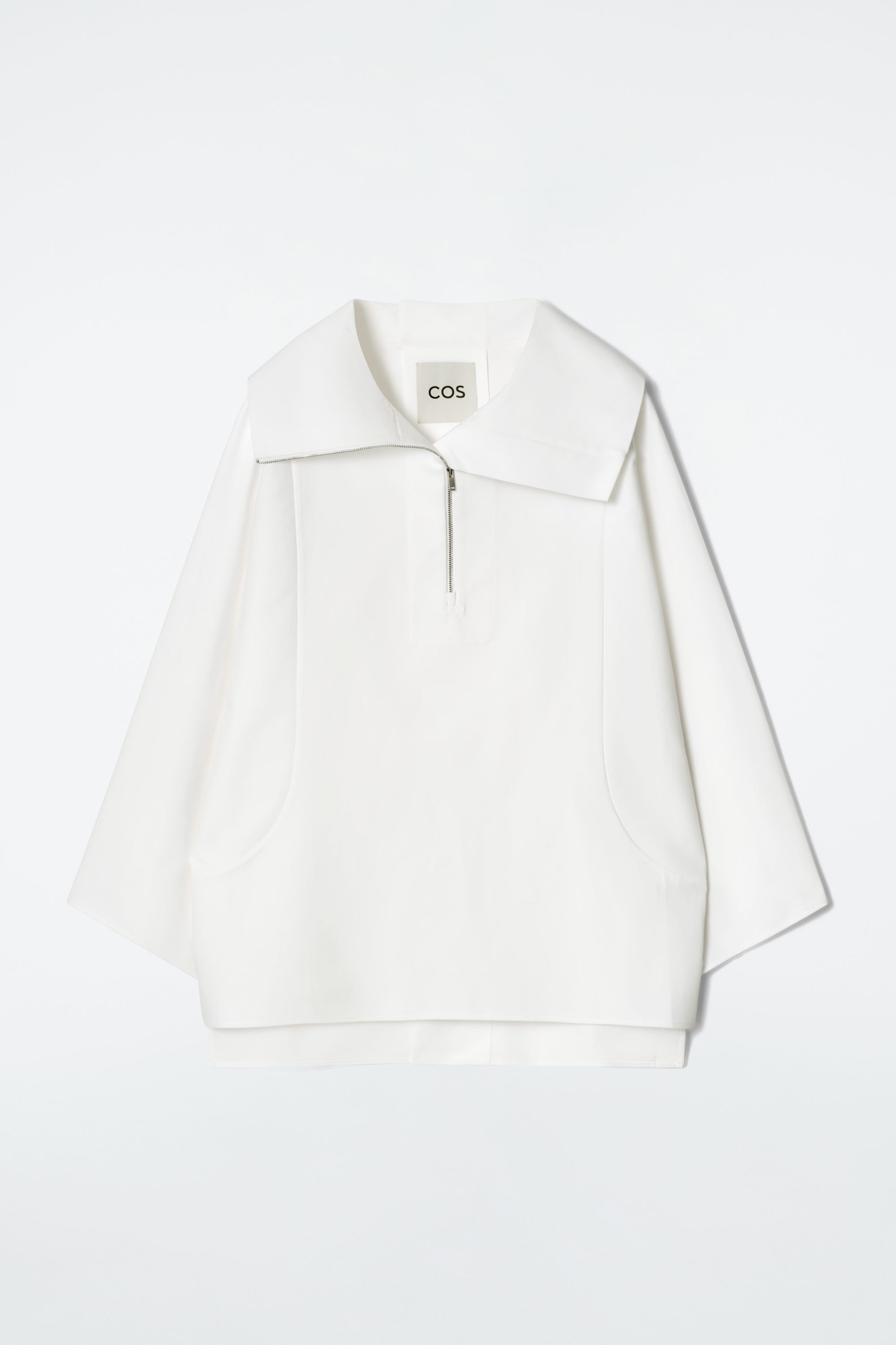 ★★ ★★ nylon blouson shirt T22F1WSH070WT2ZHO HALF-ZIP BLOUSON SHIRT - WHITE | COS