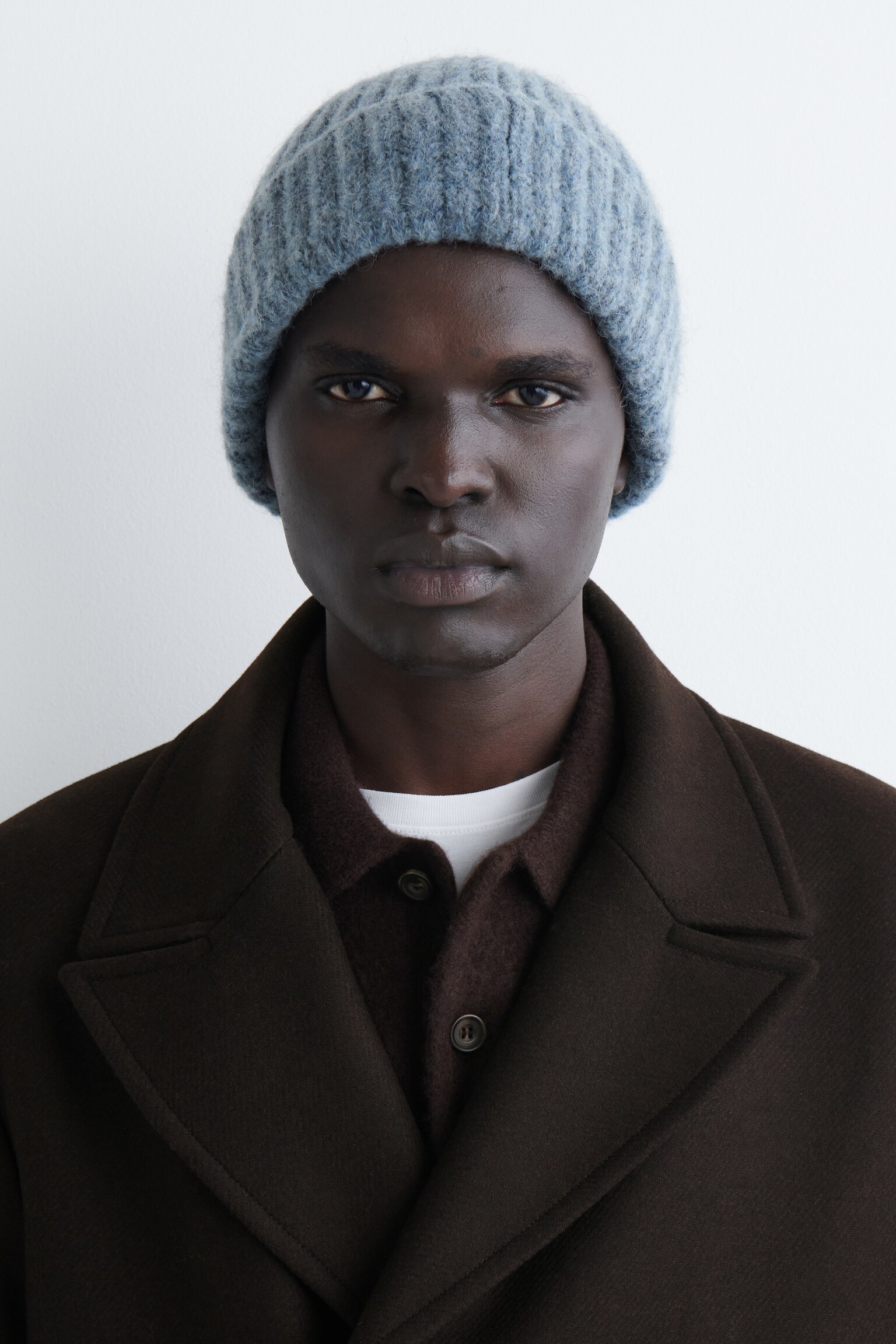 FISHERMAN-BEANIE AUS ALPAKAWOLLE - Blau