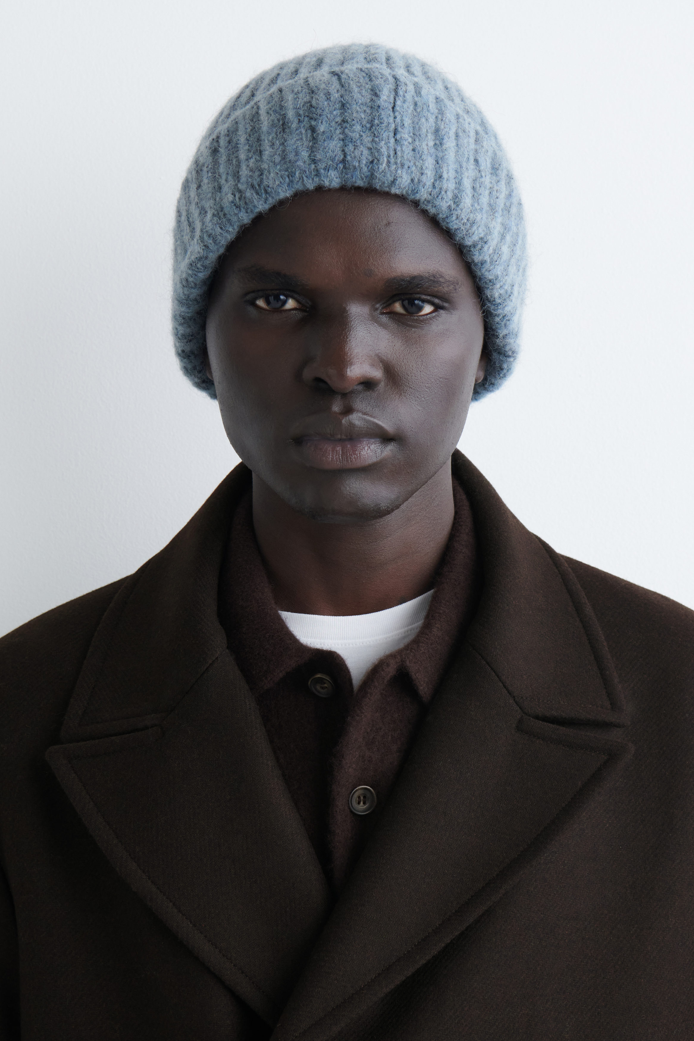 ALPACA-BLEND FISHERMAN BEANIE - BLUE | COS US
