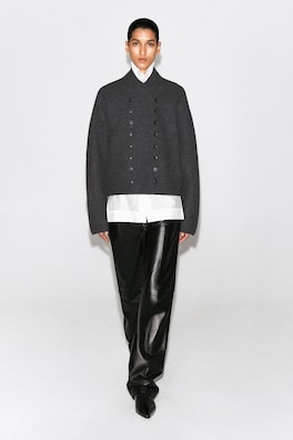 BOILED-WOOL UNIFORM JACKET — CHARCOAL 1