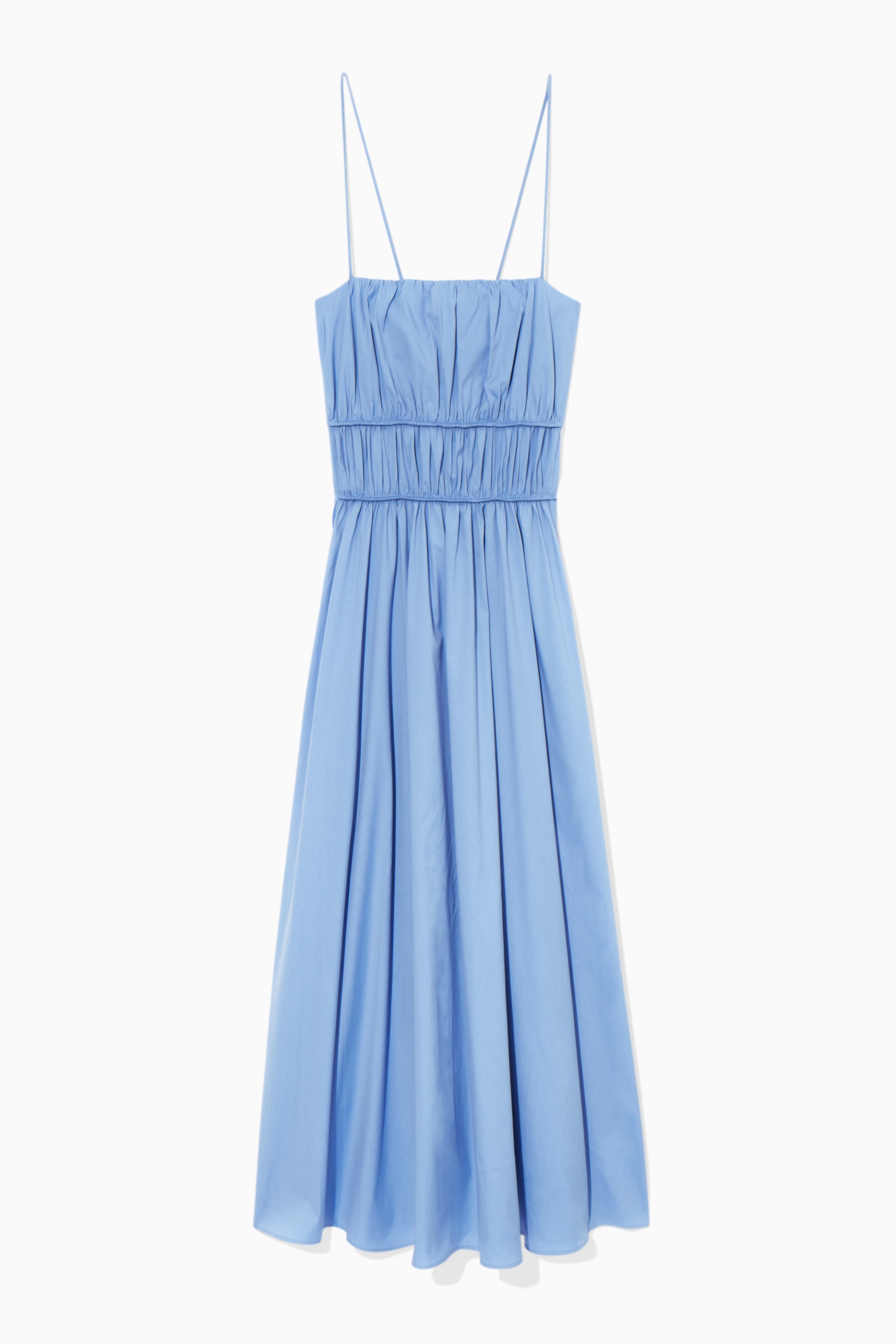 View larger image: GATHERED BUSTIER MIDI DRESS - LIGHT BLUE - Ladies | H&M GB 1