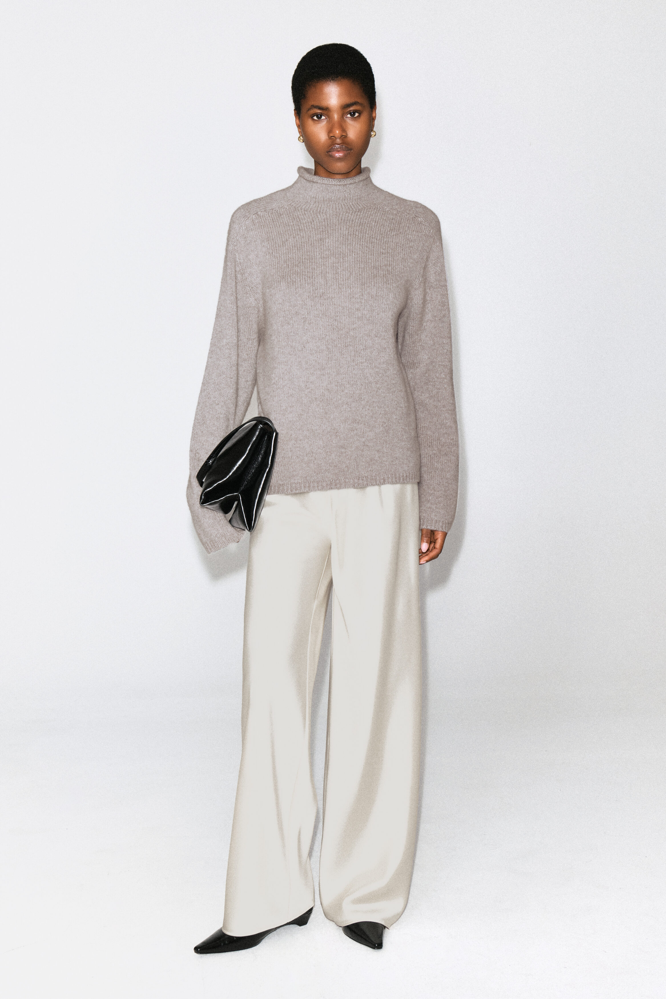 COS SATIN WIDE-LEG PANTS