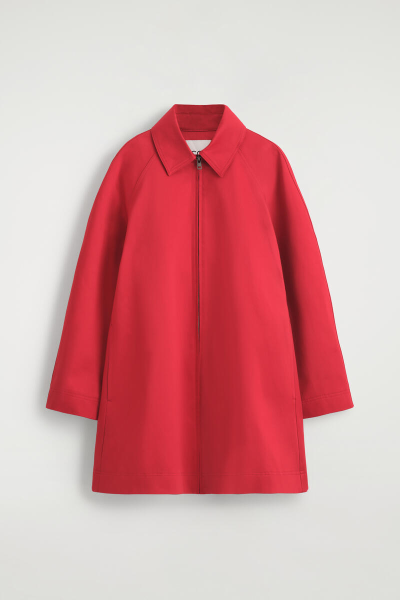 Sculptural Cotton Swing Coat