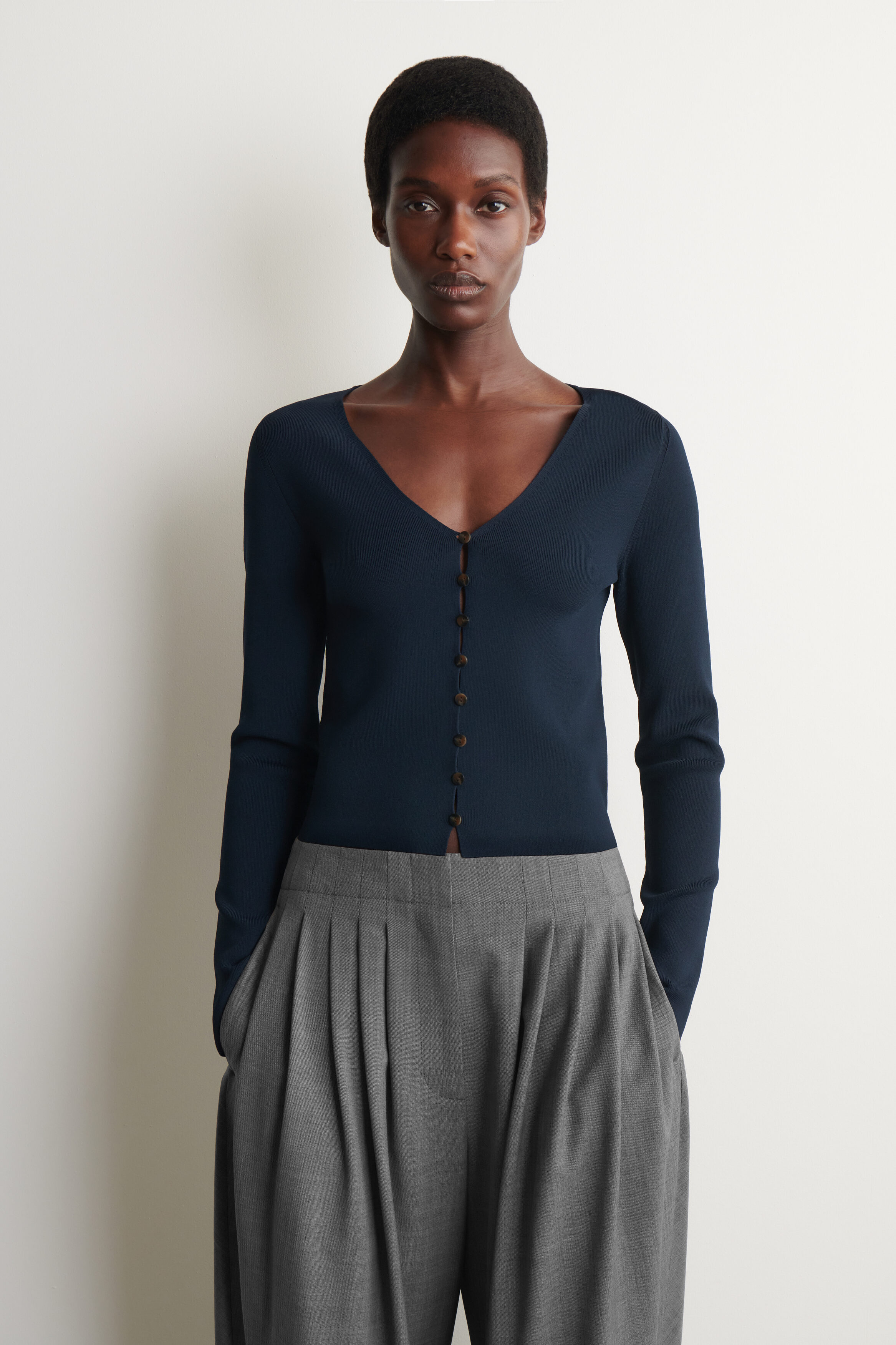 【561-5632】SIGNATURE POINTY RIB KNIT XSIDE Funnel Neck Women's Knit Sweater - W5BG44Z8-R9J - LC Waikiki