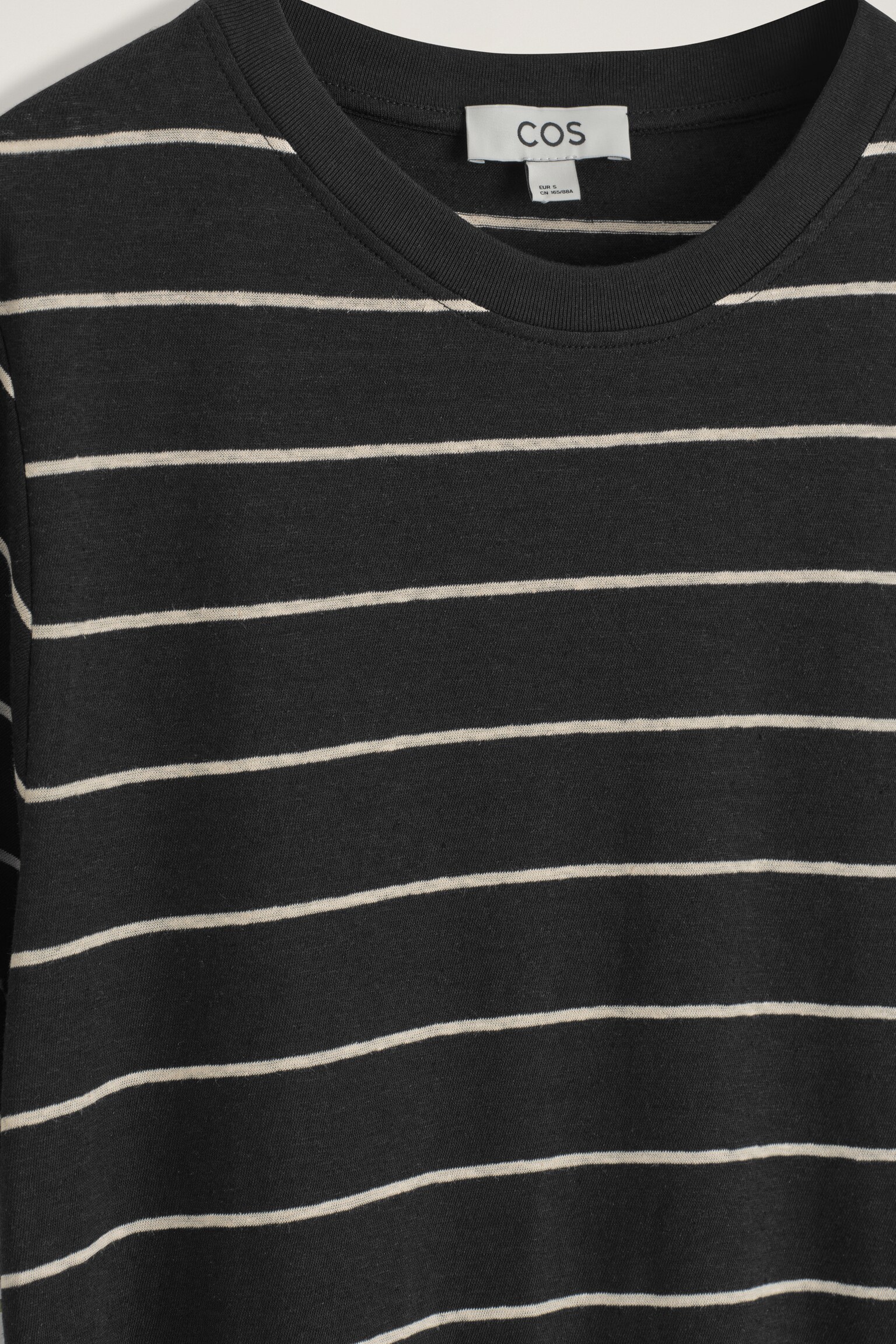 ROBE T-SHIRT LONGUE EN COTON ET LIN - NOIR / BLANC / RAYÉ/BRUN - 4