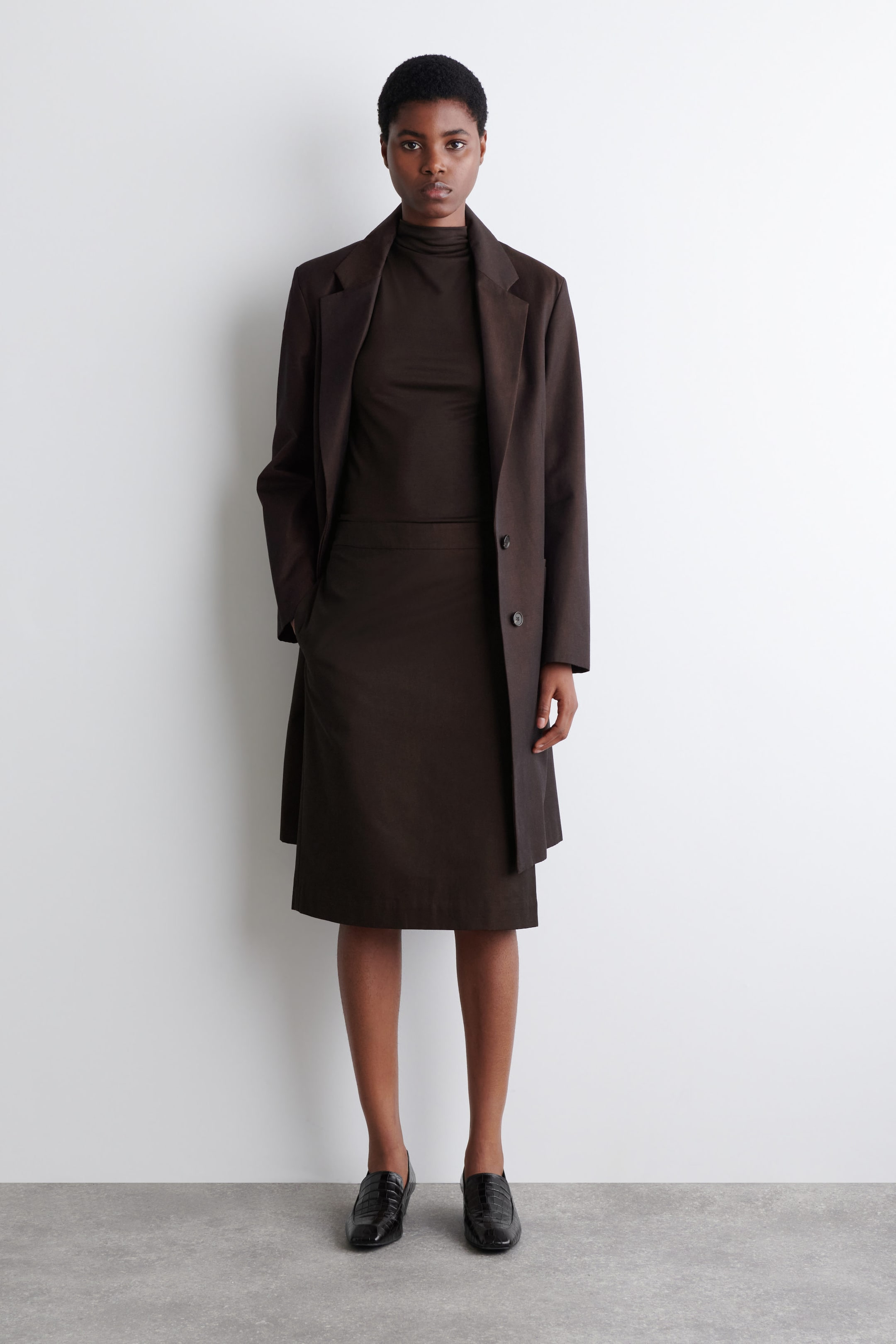 COTTON COLUMN SKIRT
