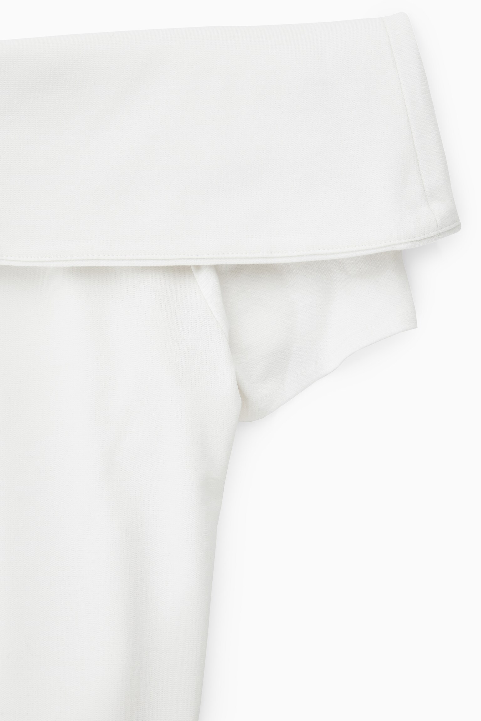 OFF-THE-SHOULDER JERSEY TOP - WHITE - 2