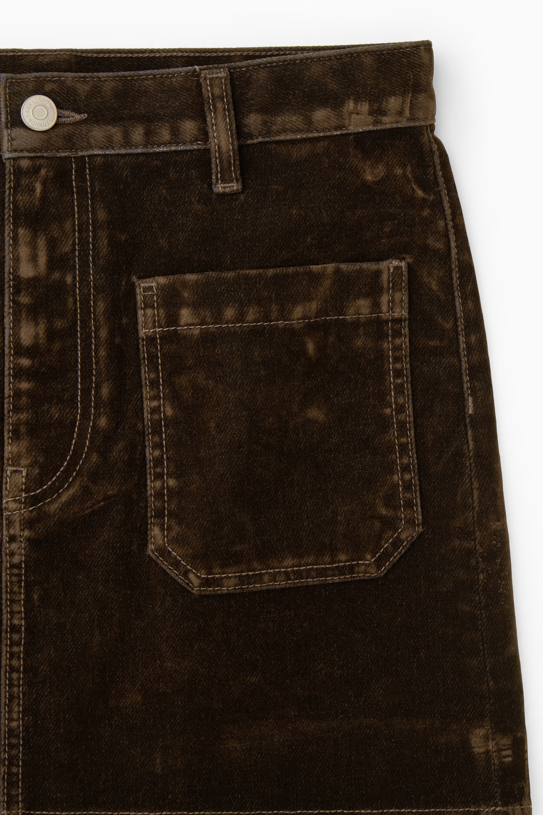 Grösseres Bild ansehen: MINIROCK AUS BEFLOCKTEM DENIM - DUNKELBRAUN - DAMEN | H&M CH 2