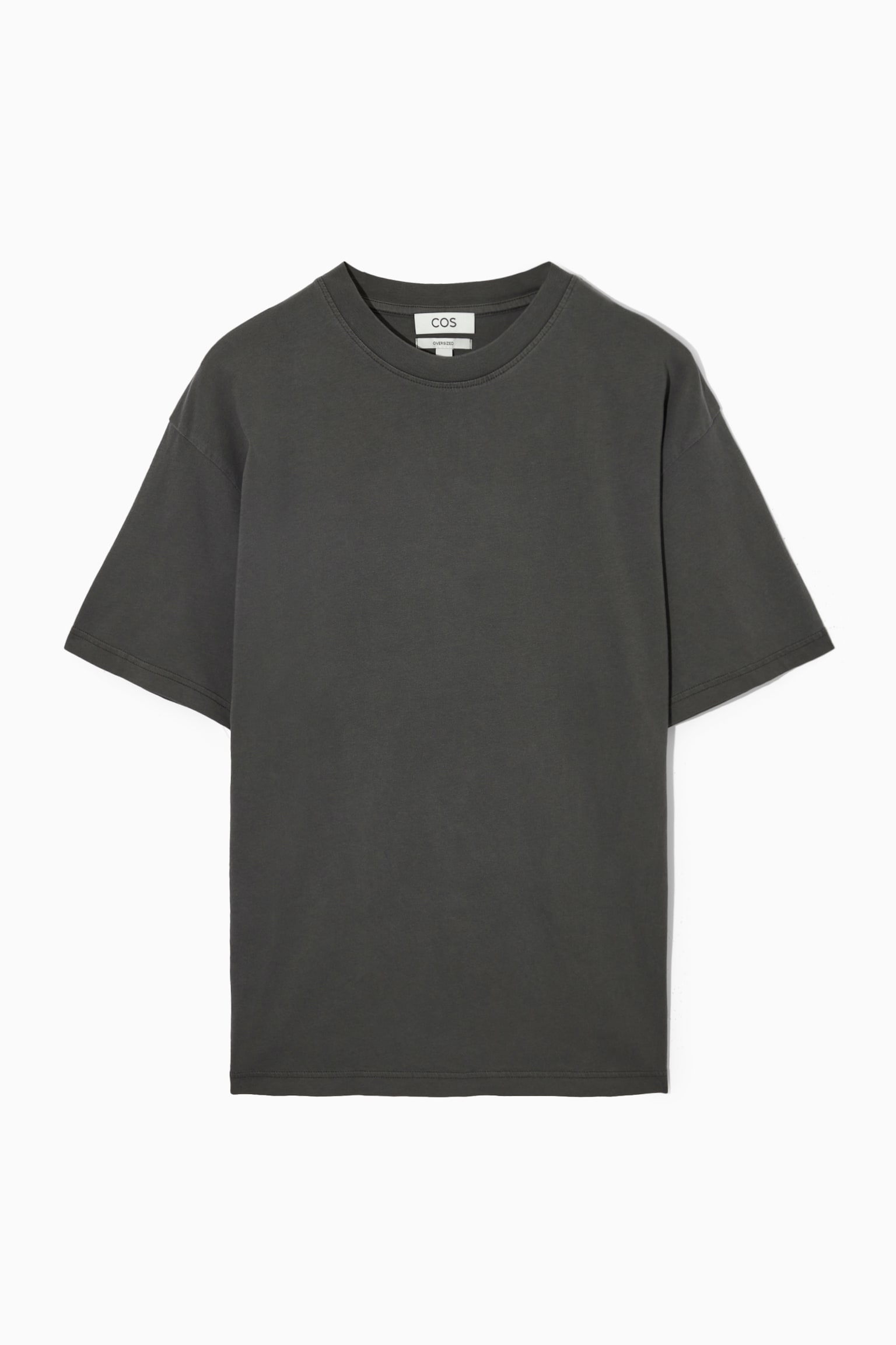 OVERSIZED COTTON T-SHIRT - WASHED GREY