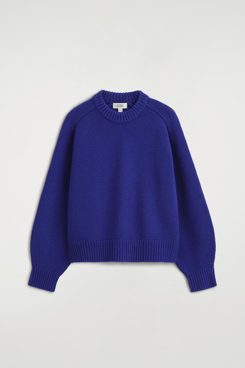 Rounded Wool Crew-Neck Sweater