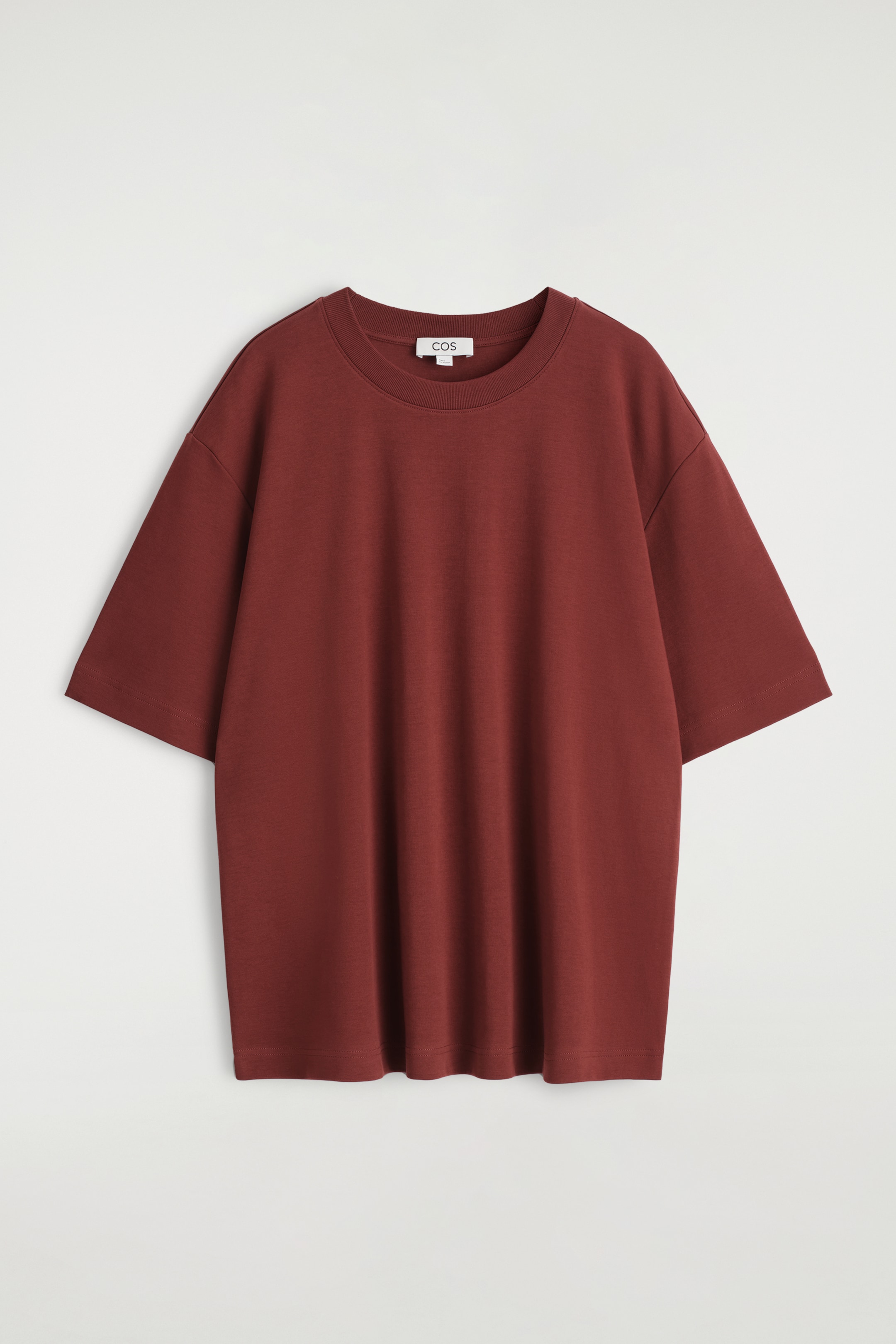 Größeres Bild anzeigen: OVERSIZED-T-SHIRT AUS BAUMWOLLE - DUNKELROT - Ladies | H&M AT 5