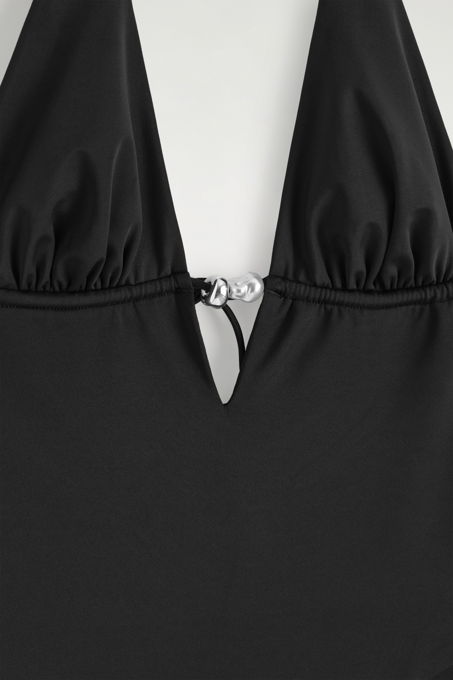 EMBELLISHED PLUNGE-NECK SWIMSUIT - BLACK - 3