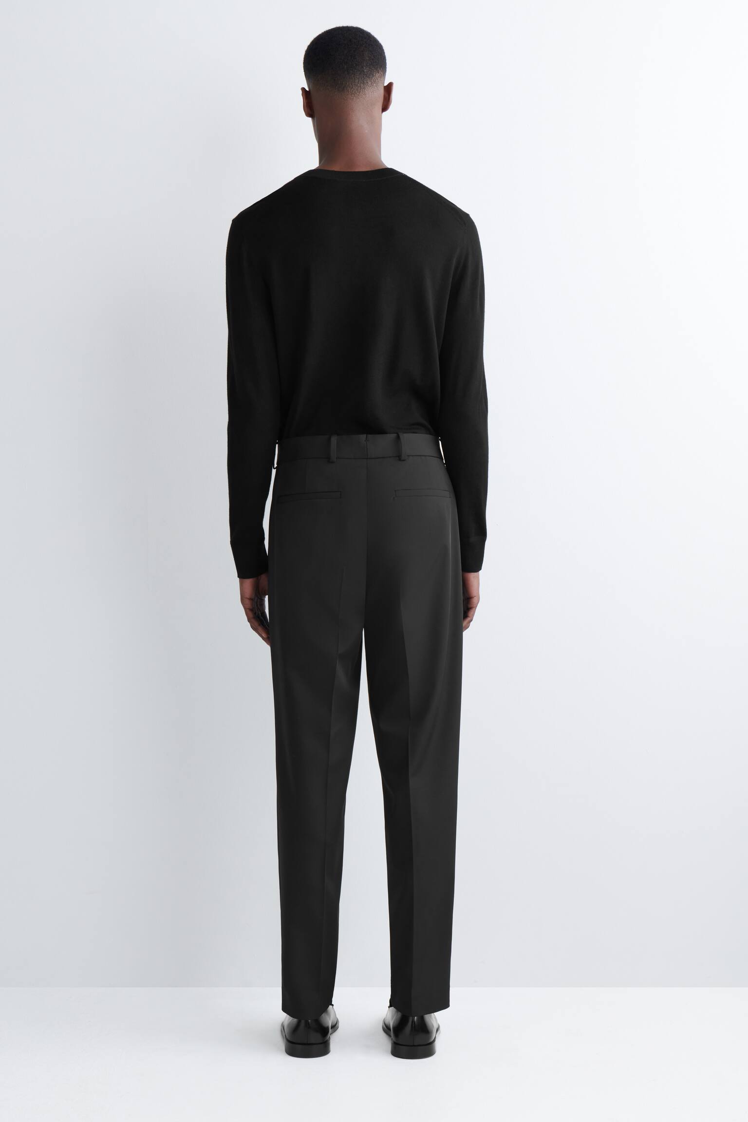 PANTALÓN DE TWILL TÉCNICO SLIM-FIT STRAIGHT LEG - NEGRO - 5