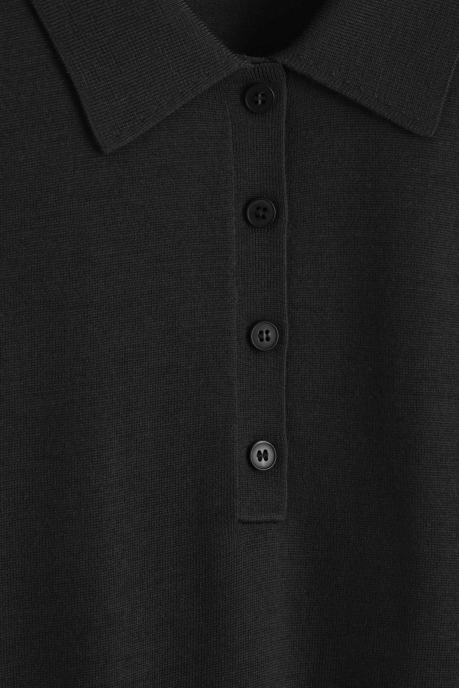MERINO WOOL POLO JUMPER - BLACK/RUST/GREY MÉLANGE - 4