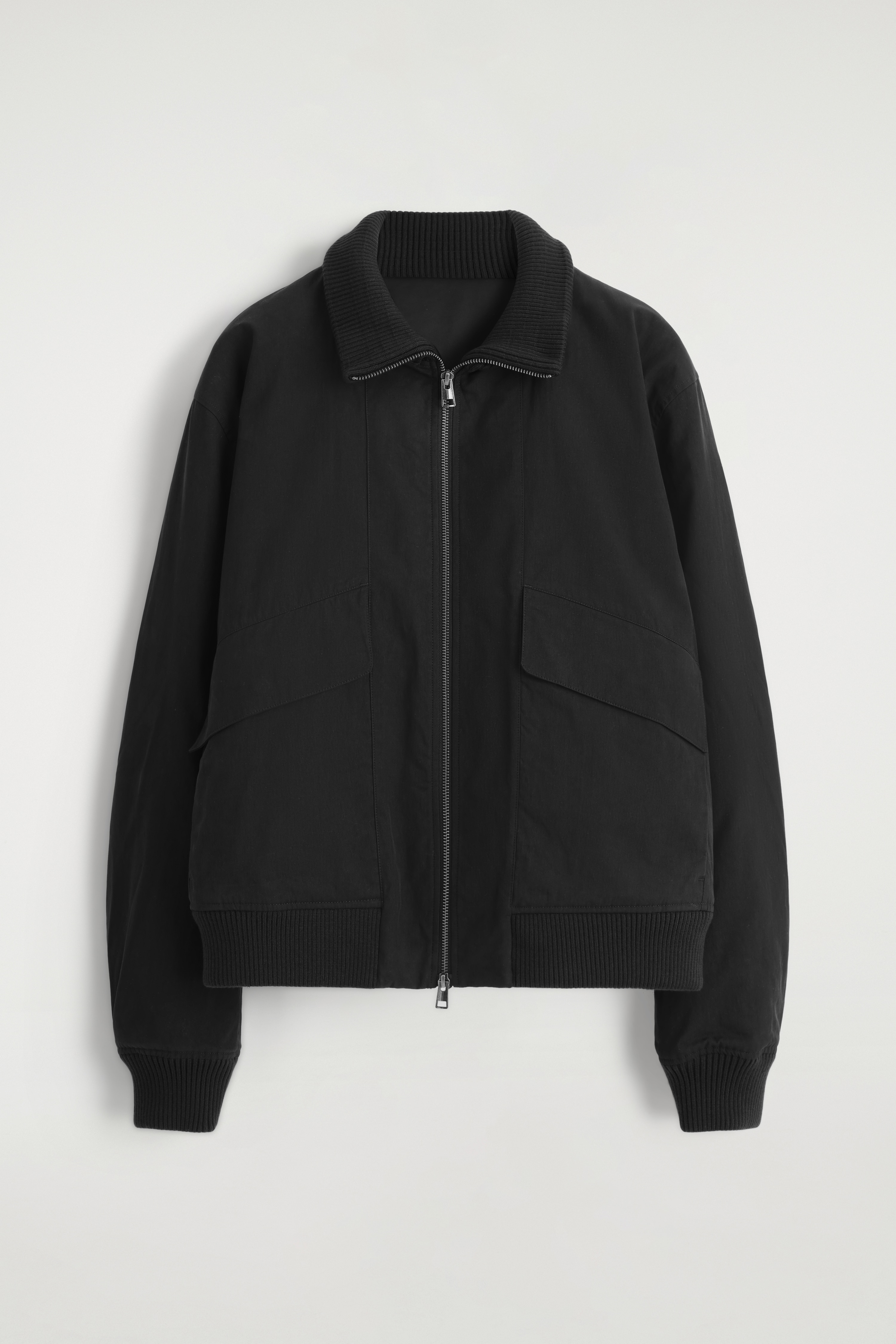 PADDED COTTON FLIGHT JACKET - BLACK