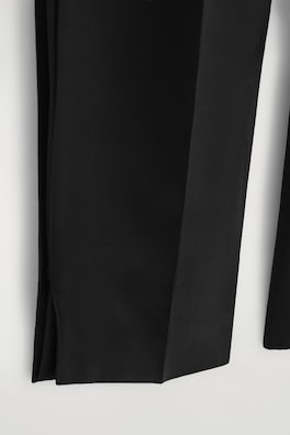 PLEATED-PANEL STRAIGHT-LEG PANTS — BLACK 6