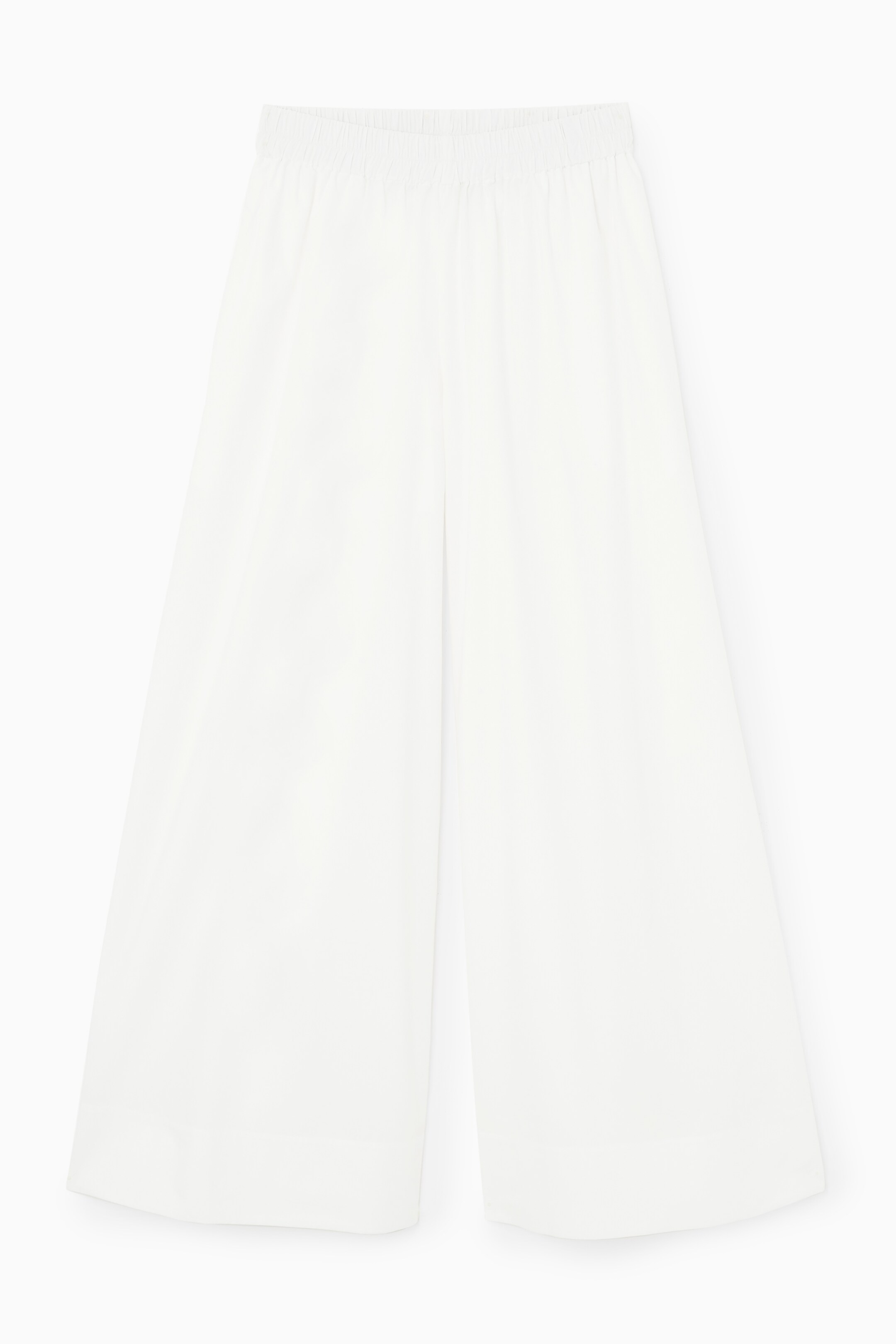 View larger image: GATHERED WIDE-LEG TROUSERS​ - WHITE - Ladies | H&M GB 1