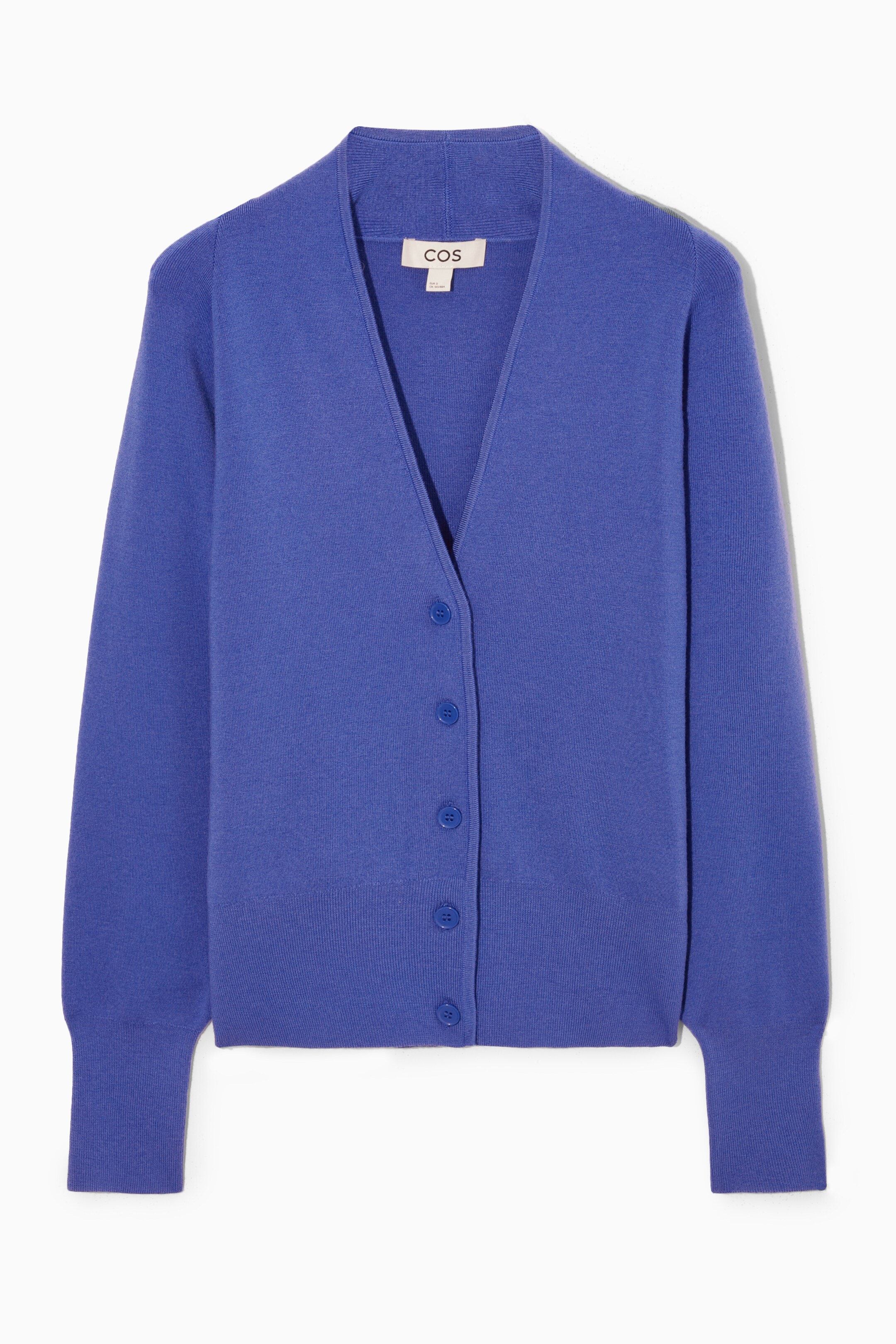 Se større billede: WAISTED V-NECK CARDIGAN - BLUE - DAME | H&M DK 1