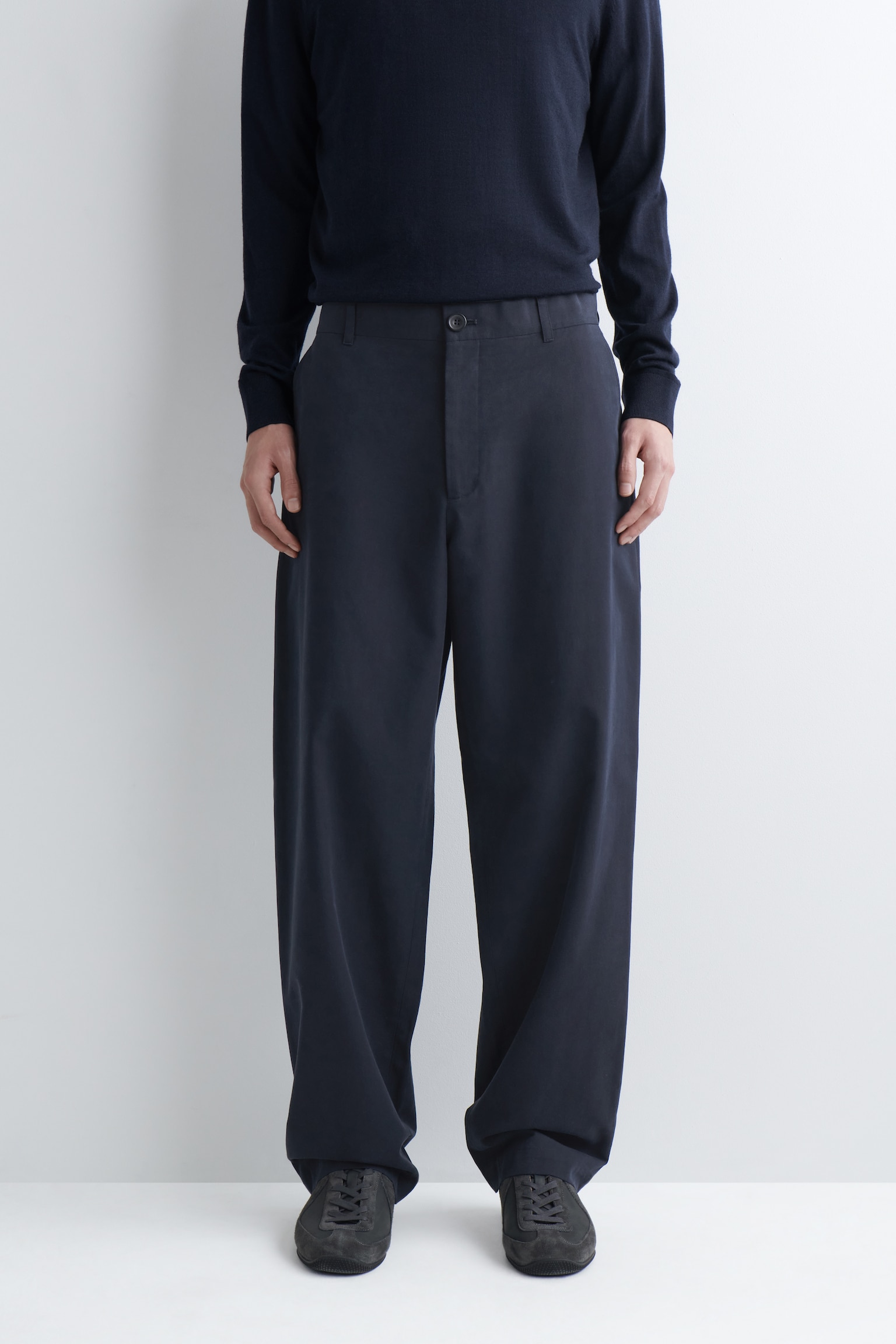 BOMULLSCHINOS MED RAKA BEN - MARINBLÅ/VINRÖD/BEIGE/SVART - 3