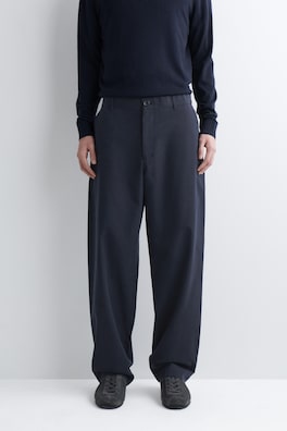 COTTON REGULAR-FIT STRAIGHT-LEG CHINOS — NAVY 5