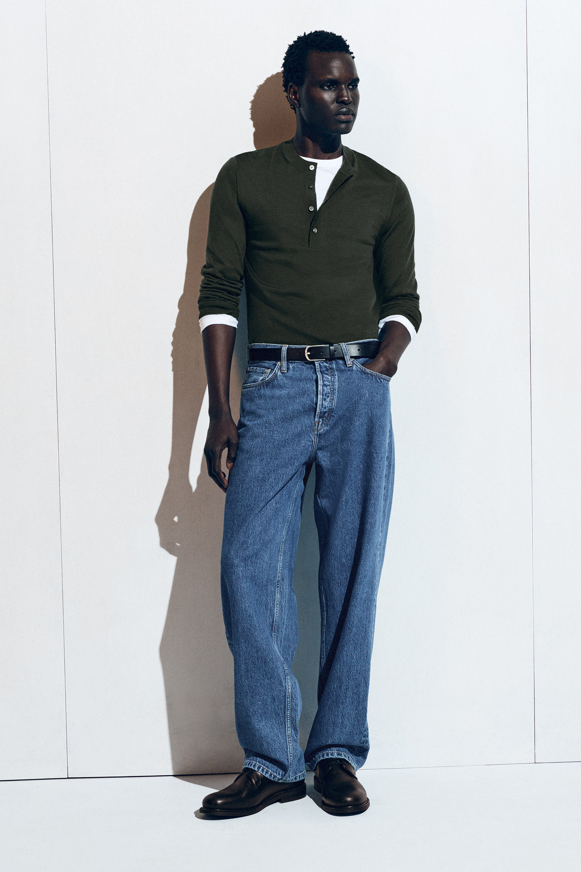 RIDER RELAXED-FIT STRAIGHT-LEG JEANS - MID BLUE | COS US