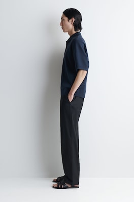SCUBA-JERSEY POLO SHIRT — NAVY 3