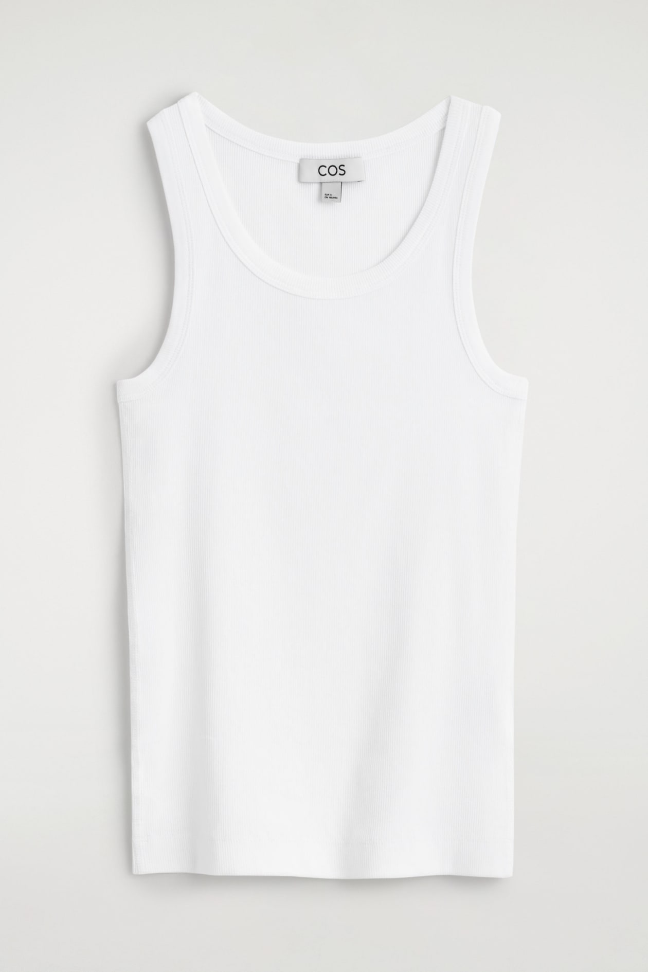 RIBBED COTTON TANK TOP