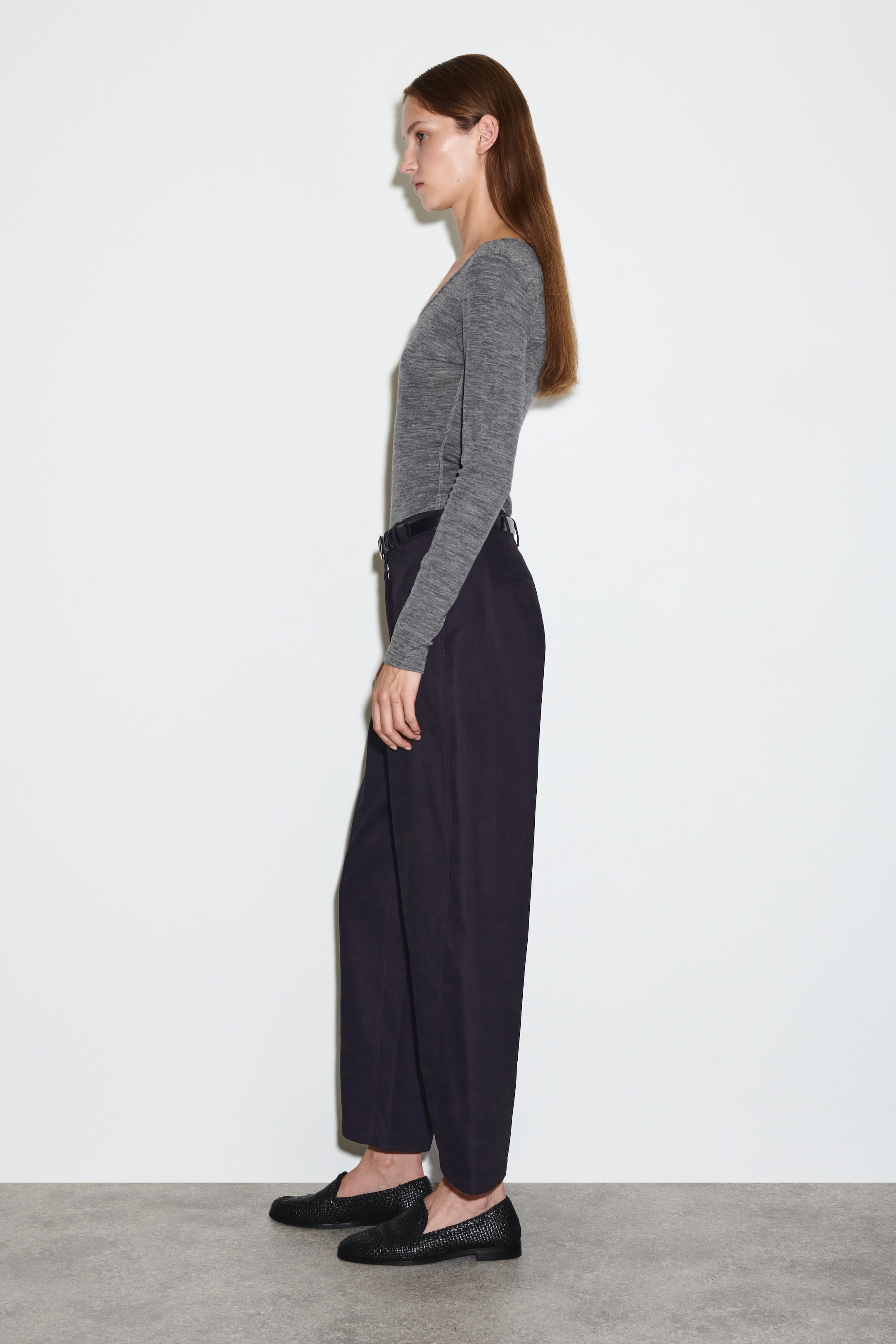 BARREL-LEG COTTON CHINOS