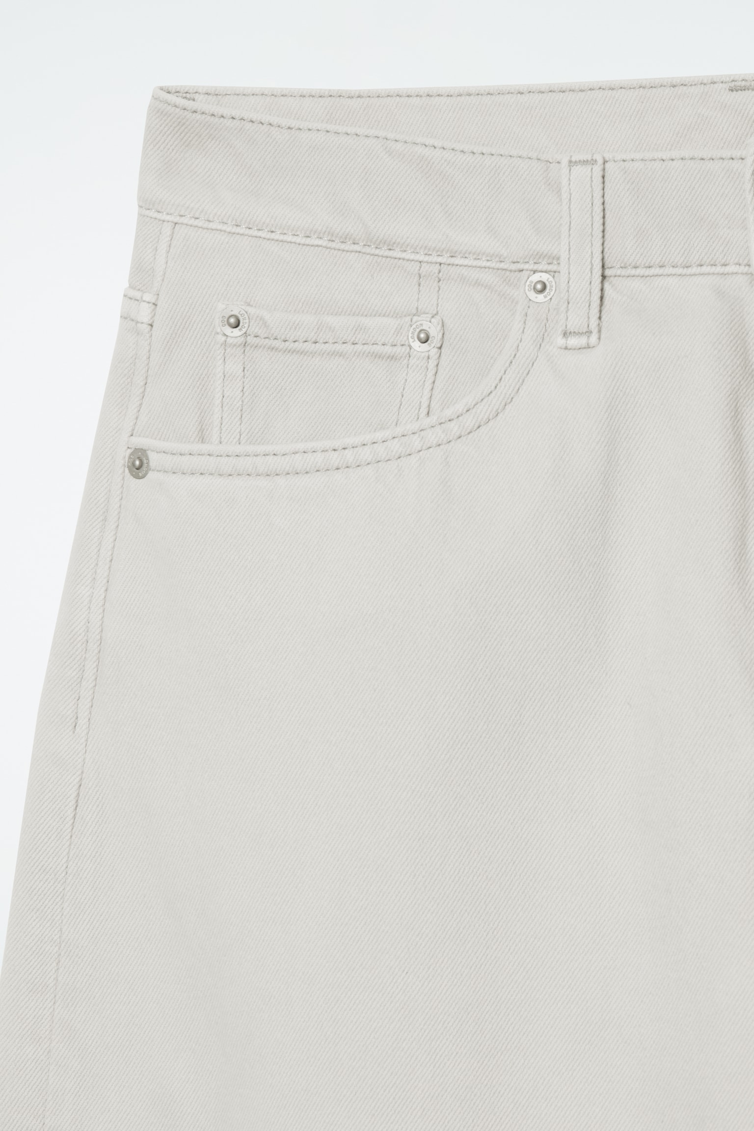 FACADE TURN-UP STRAIGHT-LEG JEANS - LIGHT GREY/RAW INDIGO/ECRU - 3