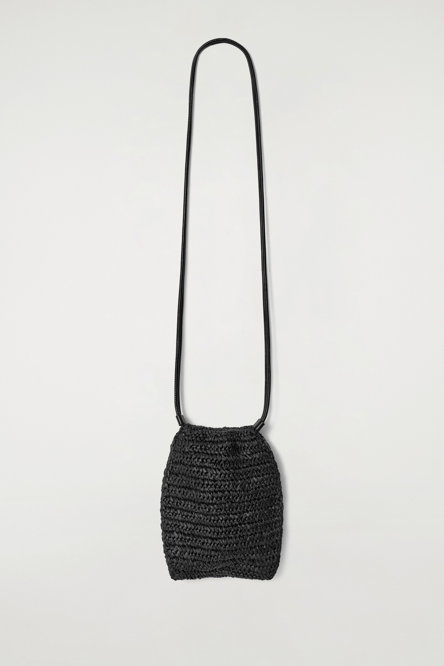 CUSTODIA PORTA CELLULARE IN PAGLIA - NERO/BEIGE - 2