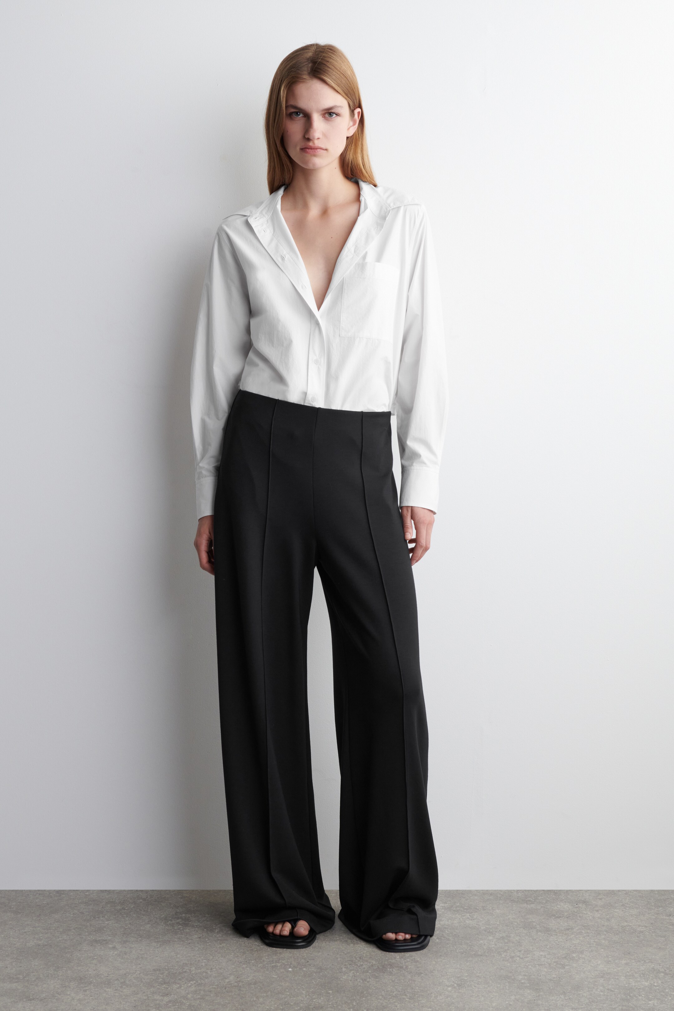 Agrandir l'image: PANTALON LARGE EN JERSEY - NOIR - FEMME | H&M FR 1