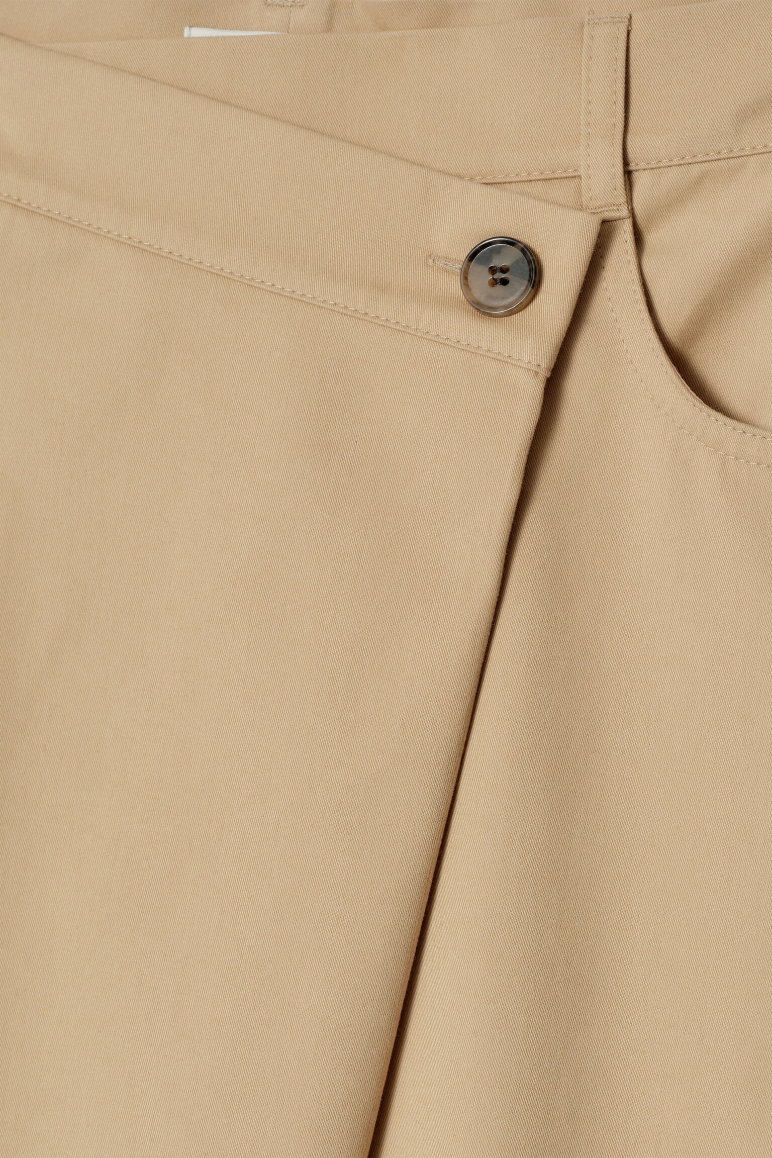 JUPE MIDI ASYMÉTRIQUE EN COTON - BEIGE - 3