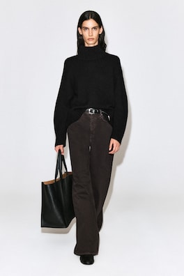 DIAL WIDE-LEG JEANS — BROWN 3