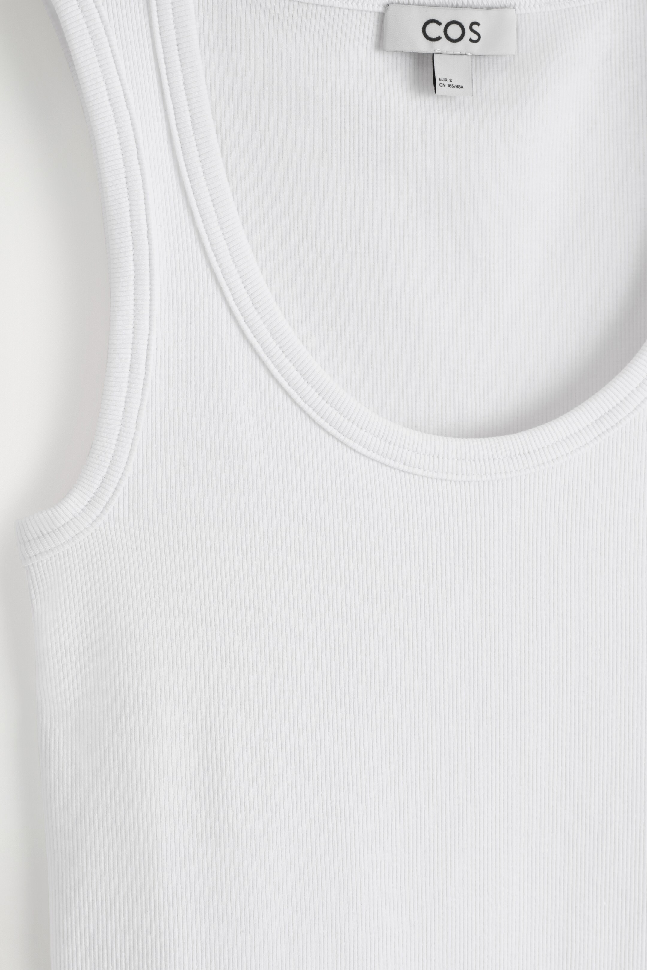 View larger image: RIBBED SCOOP-NECK TANK TOP - WHITE - Ladies | H&M GB 7