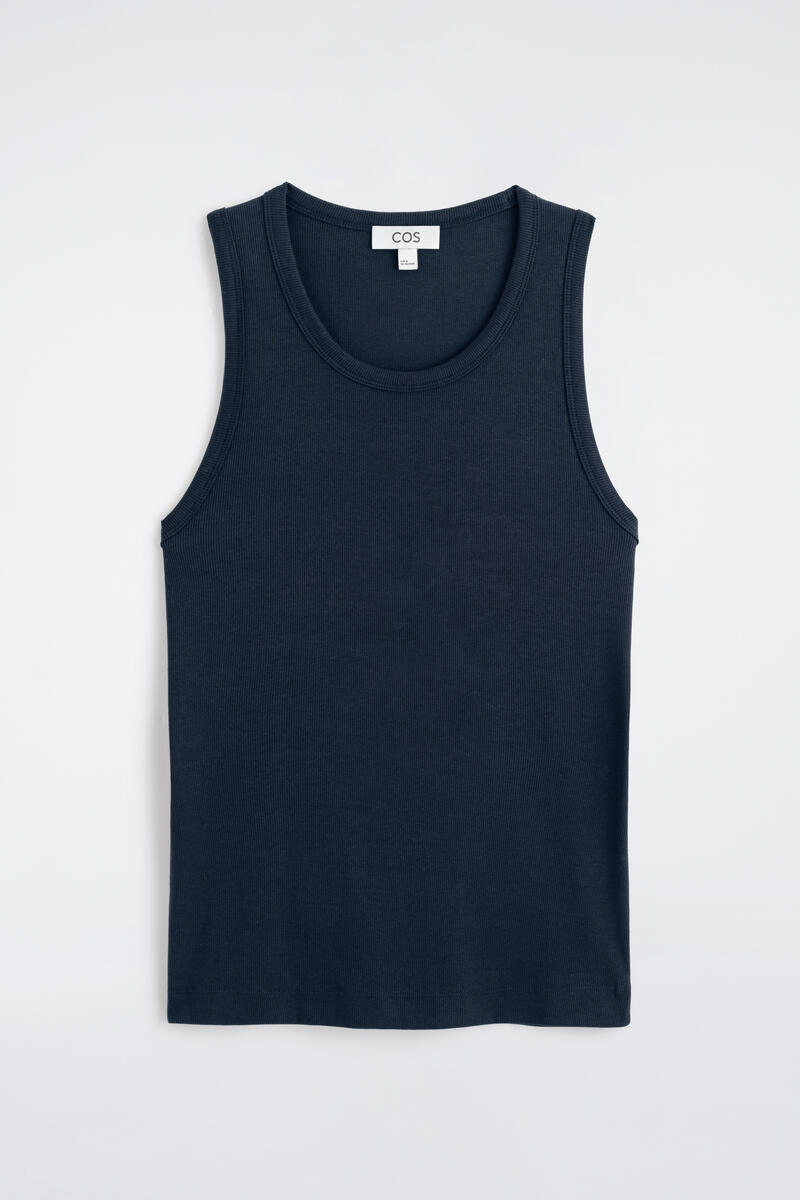 Slim Ribbed Cotton Tank Top