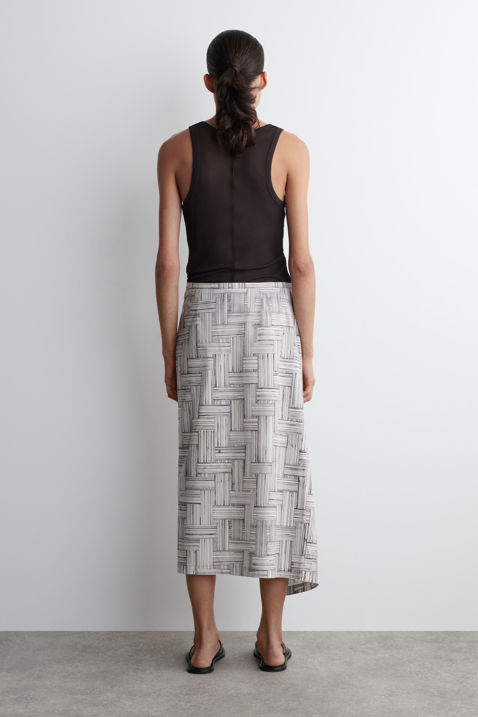 WICKELROCK AUS BAUMWOLLE MIT PRINT - ECRU/NAVYBLAU/PRINT - 3